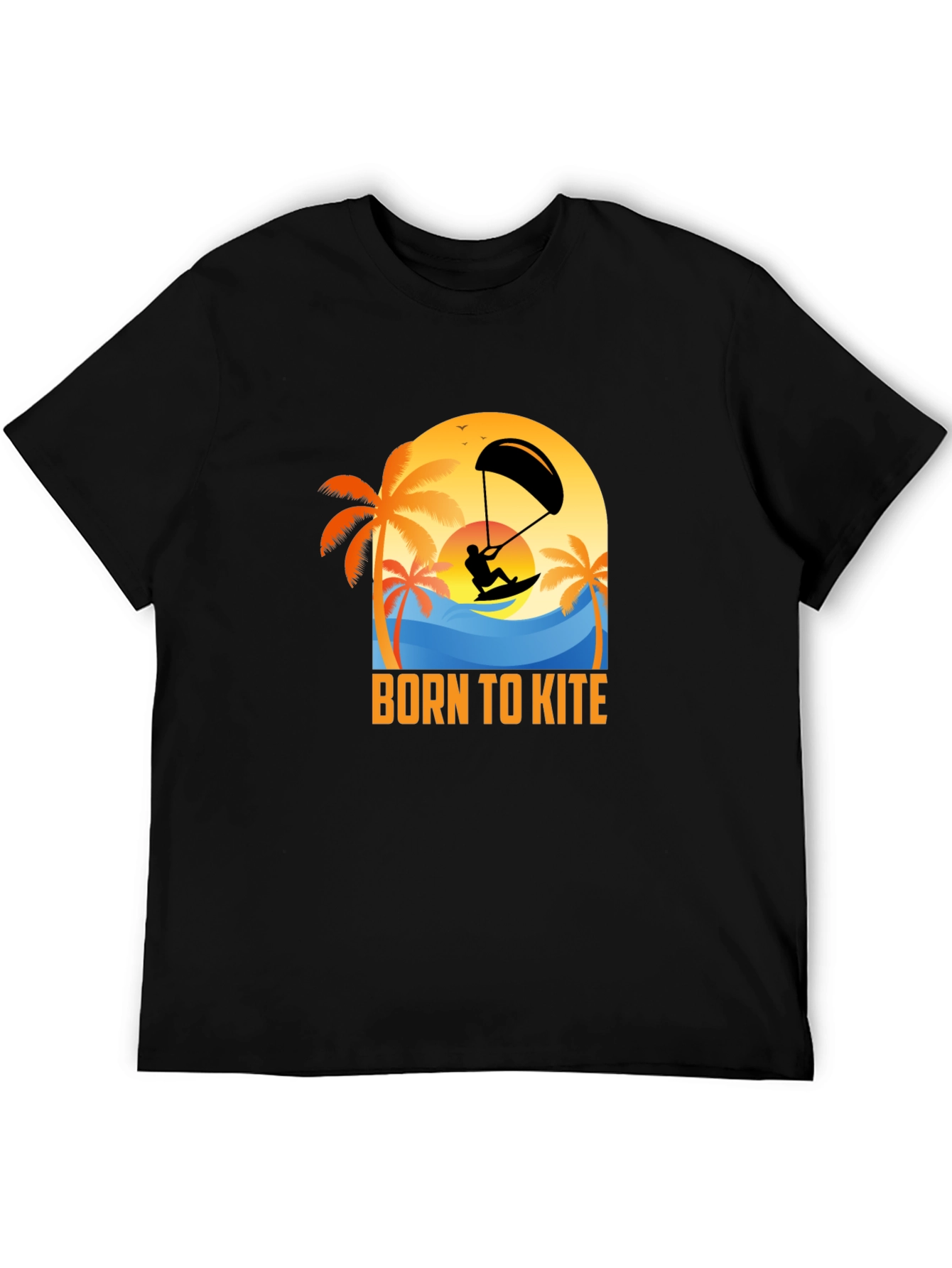 Born to Kite T-Shirt: Kitesurfing Beach Design