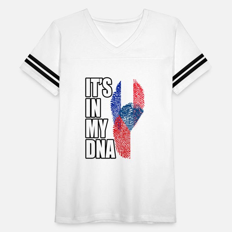 Czech And French Mix Heritage DNA Flag