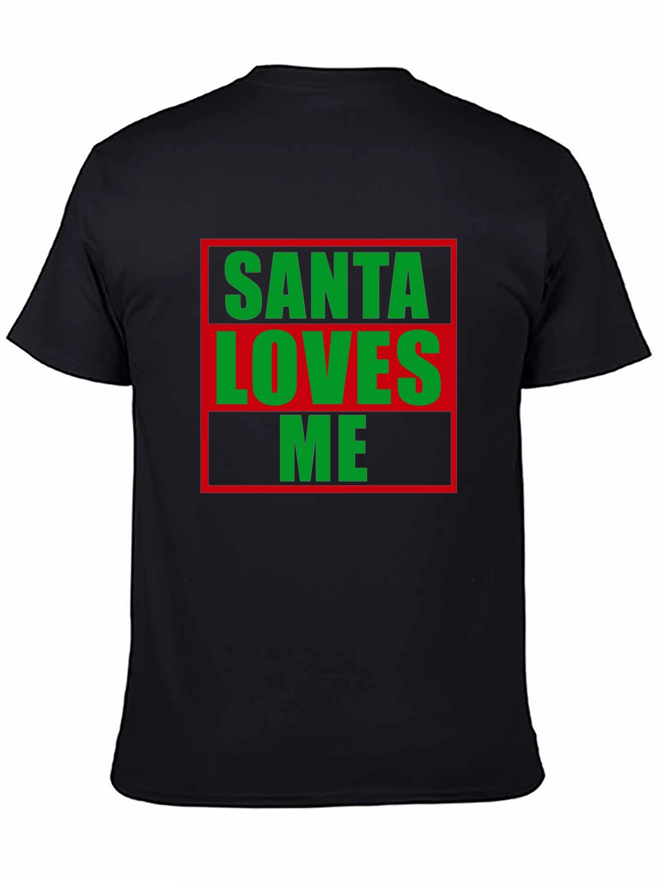 Santa Loves Me Christmas T-Shirt Holiday Tee