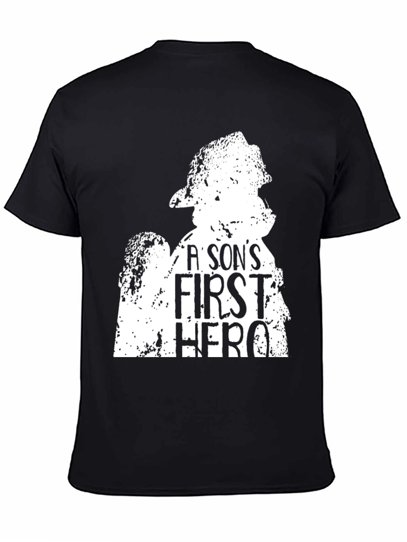 Firefighter Sons First Hero Black T-Shirt
