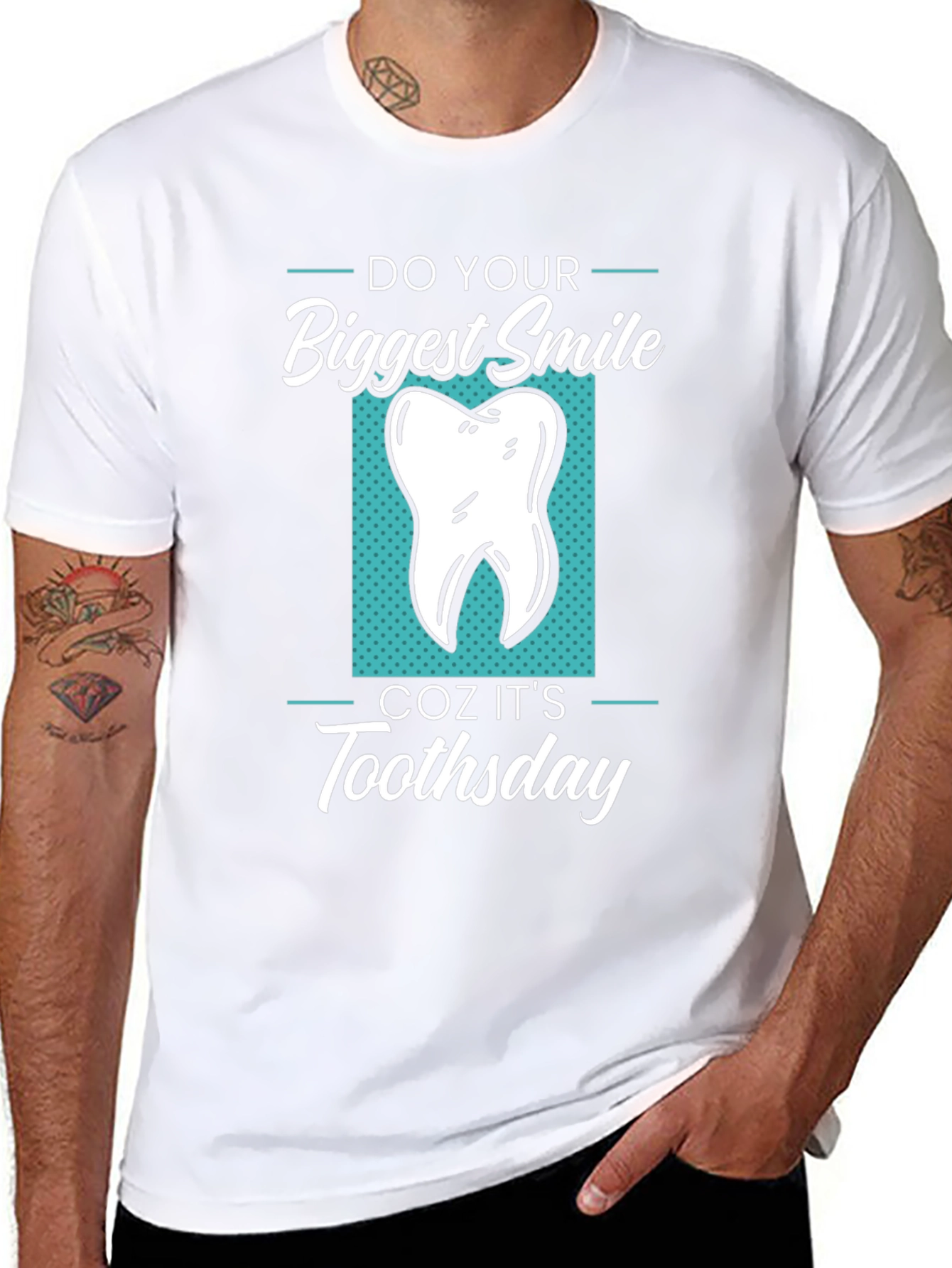 Funny Tooth T-Shirt - Do Your Biggest Smile Toothstay