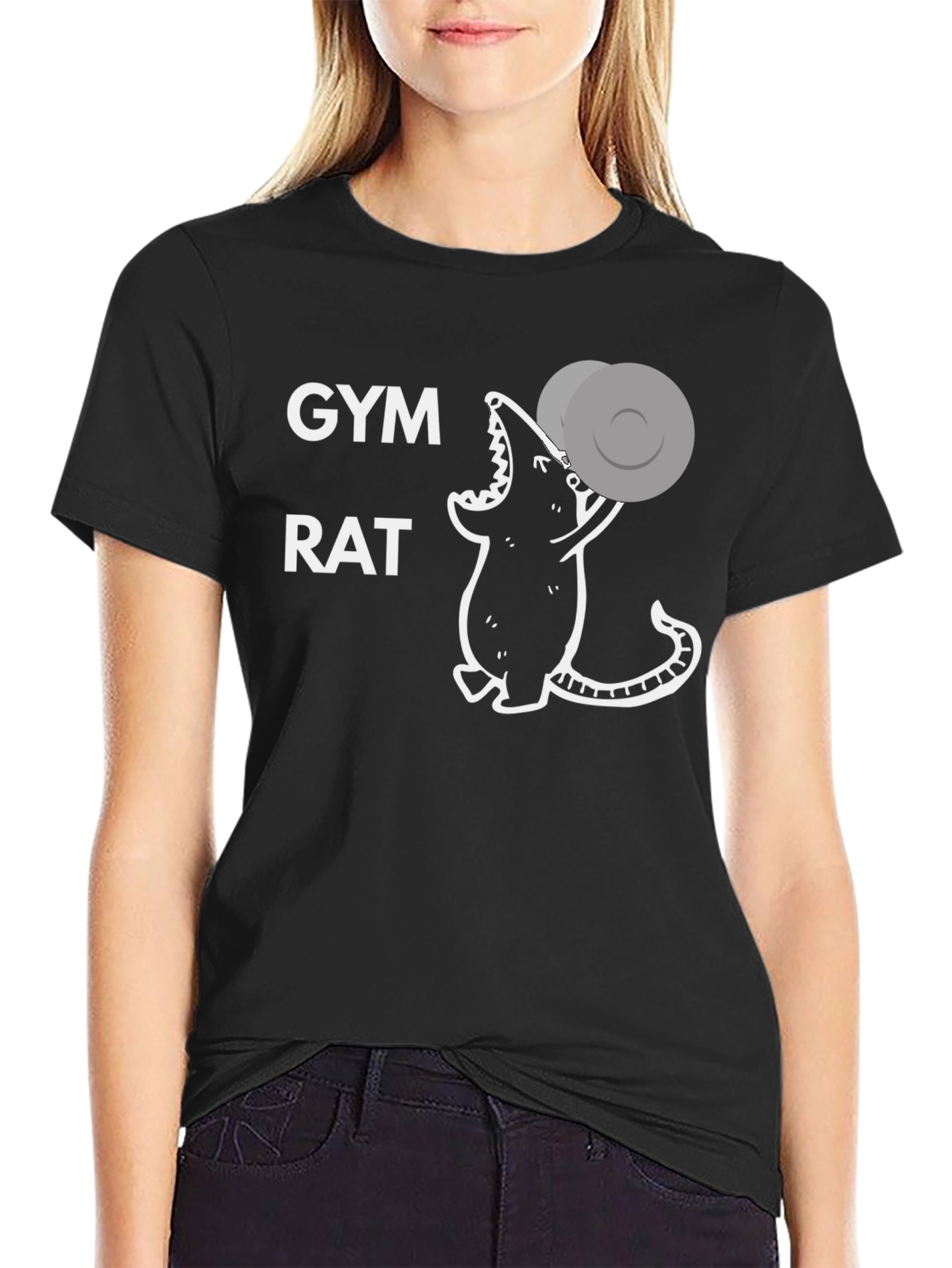 Gym Rat T-Shirt - Workout Mouse Design