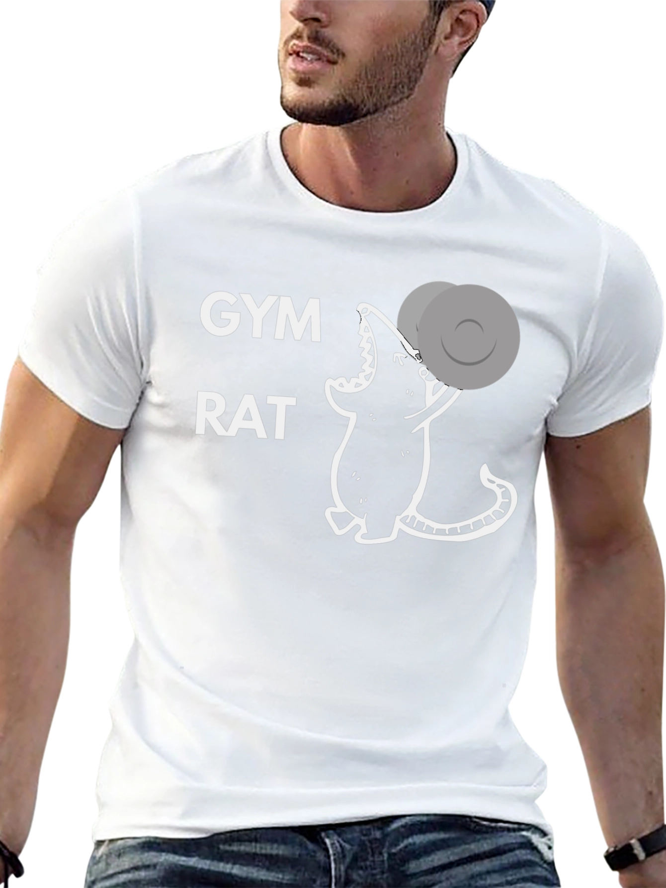 Gym Rat T-Shirt - Workout Mouse Design