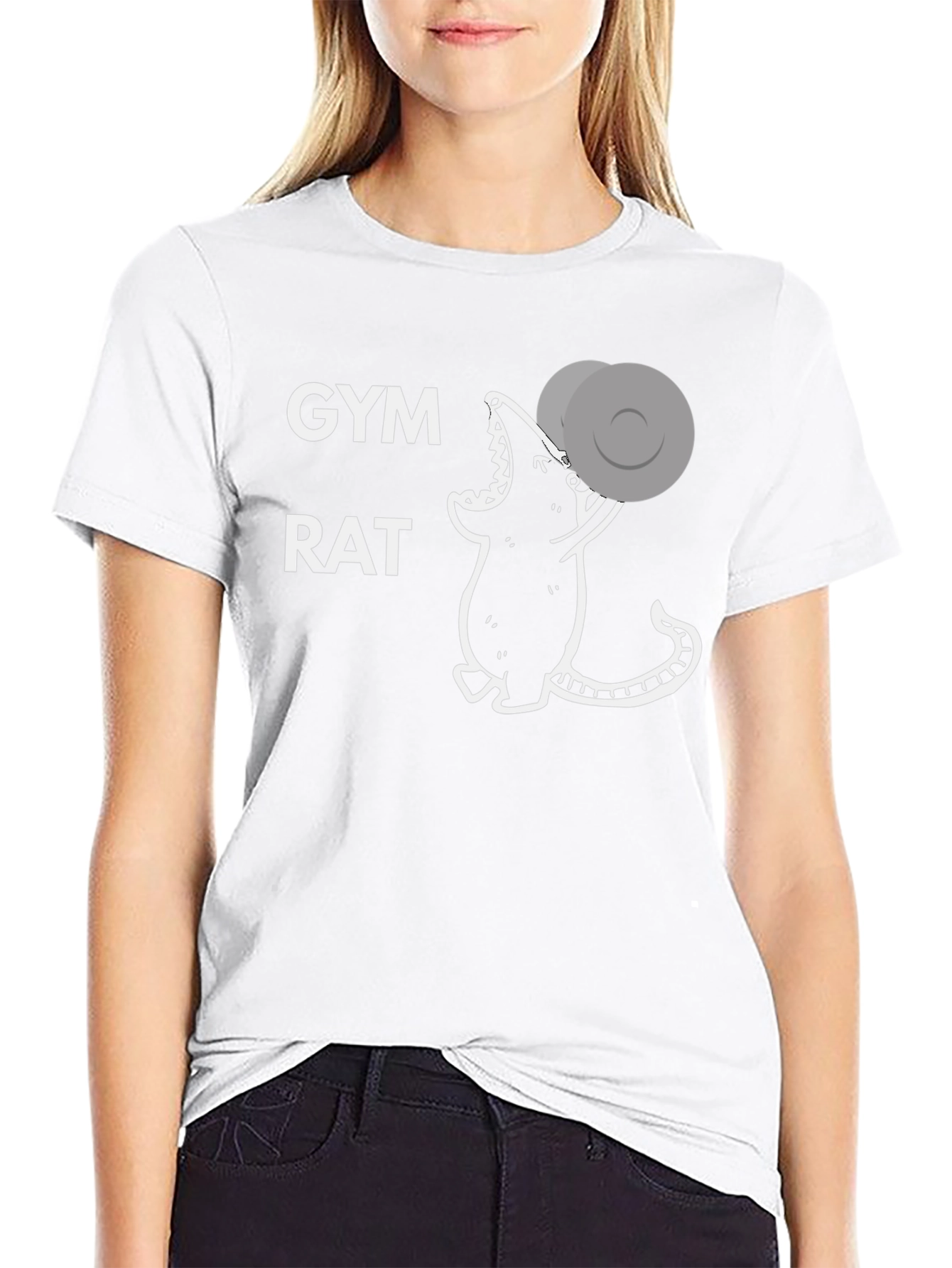 Gym Rat T-Shirt - Workout Mouse Design