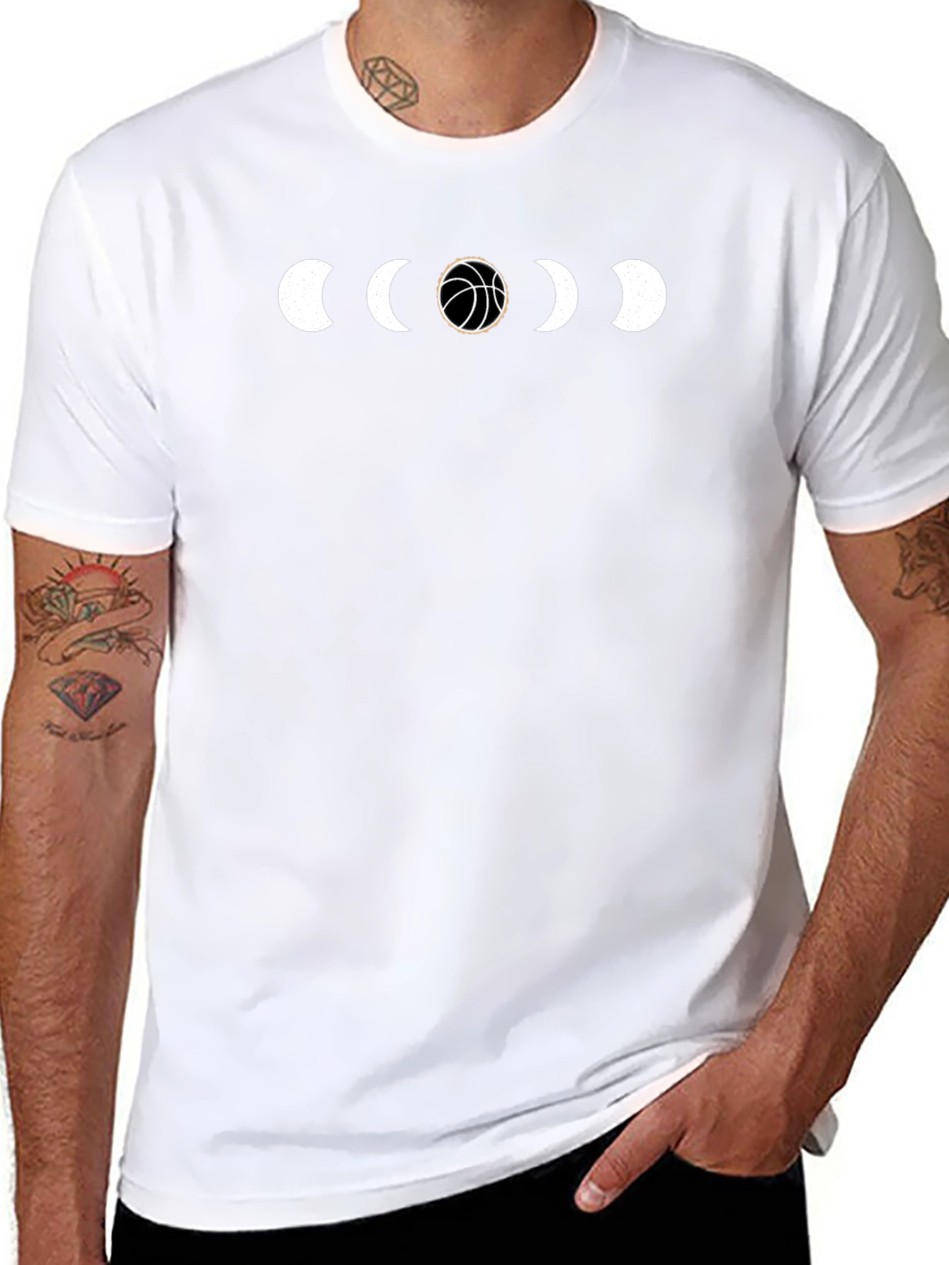 Basketball Moon Phases Graphic Tee