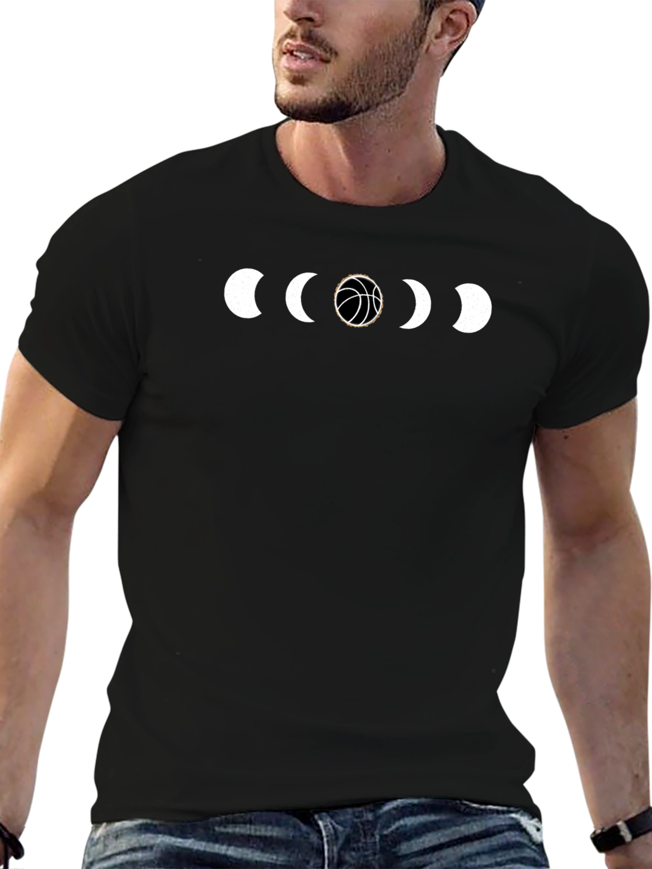 Basketball Moon Phases Graphic Tee