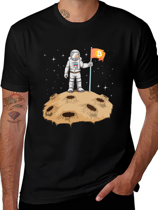 Bitcoin to the Moon T-Shirt - Astronaut Design