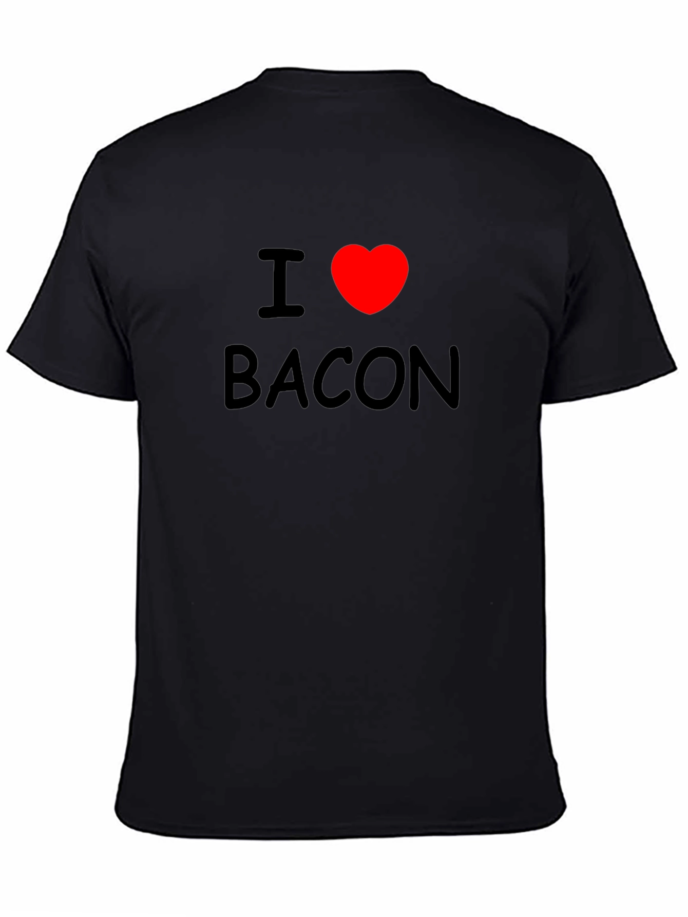 I Heart Bacon Tee - Black Graphic T-Shirt