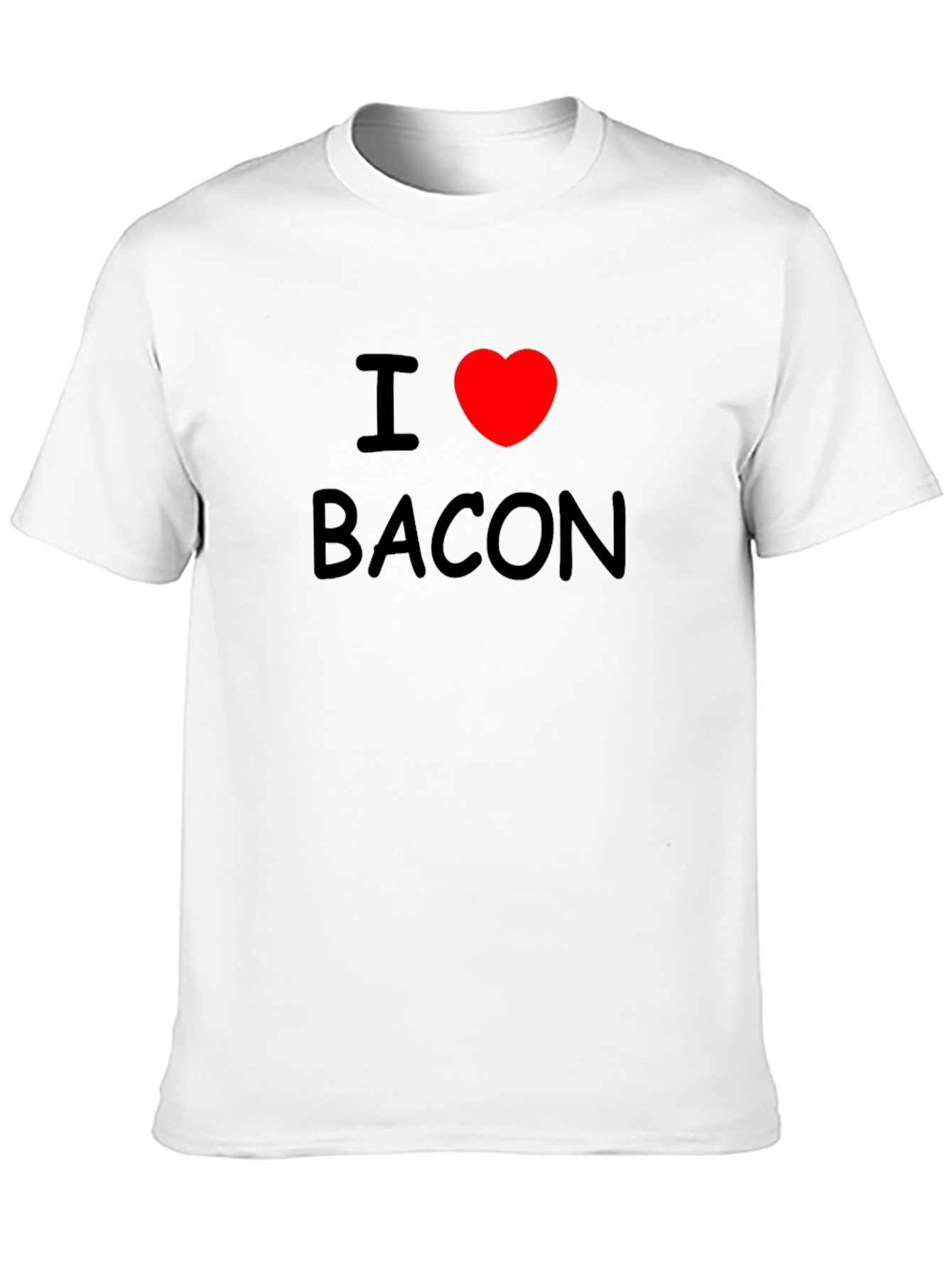 I Heart Bacon Tee - Black Graphic T-Shirt