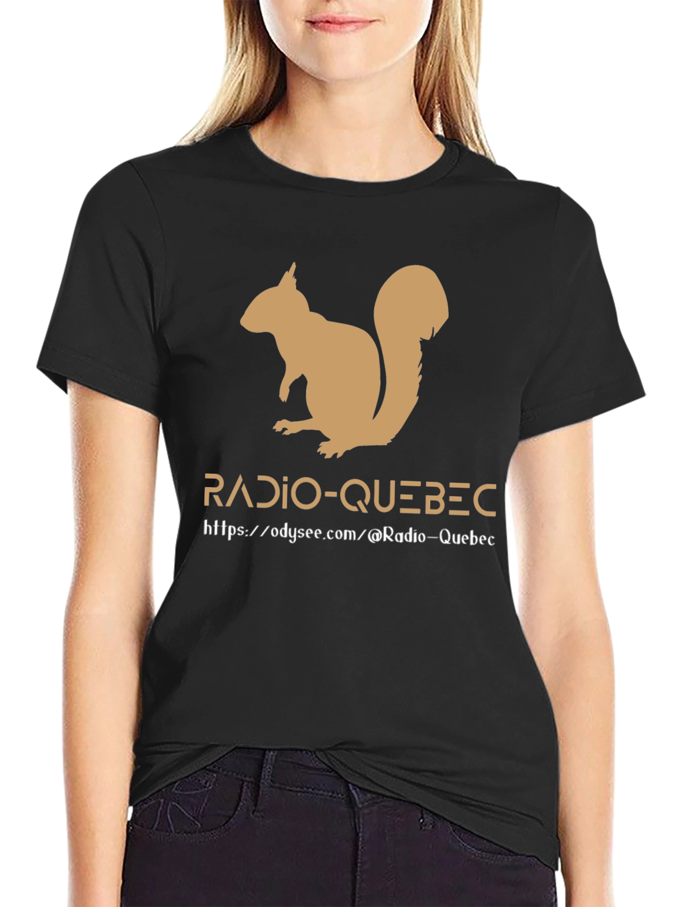 Radio-Quebec Squirrel Tee - Black