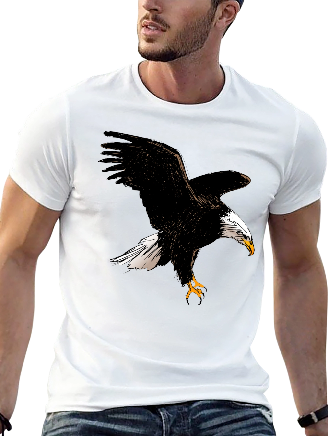 Black Eagle Graphic T-Shirt for Men