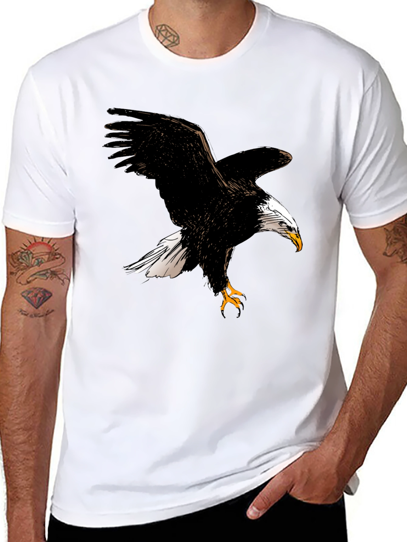 Black Eagle Graphic T-Shirt for Men