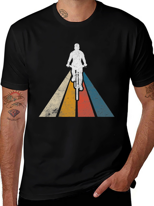 Retro Biker T-Shirt - Vintage Style Cycling Tee