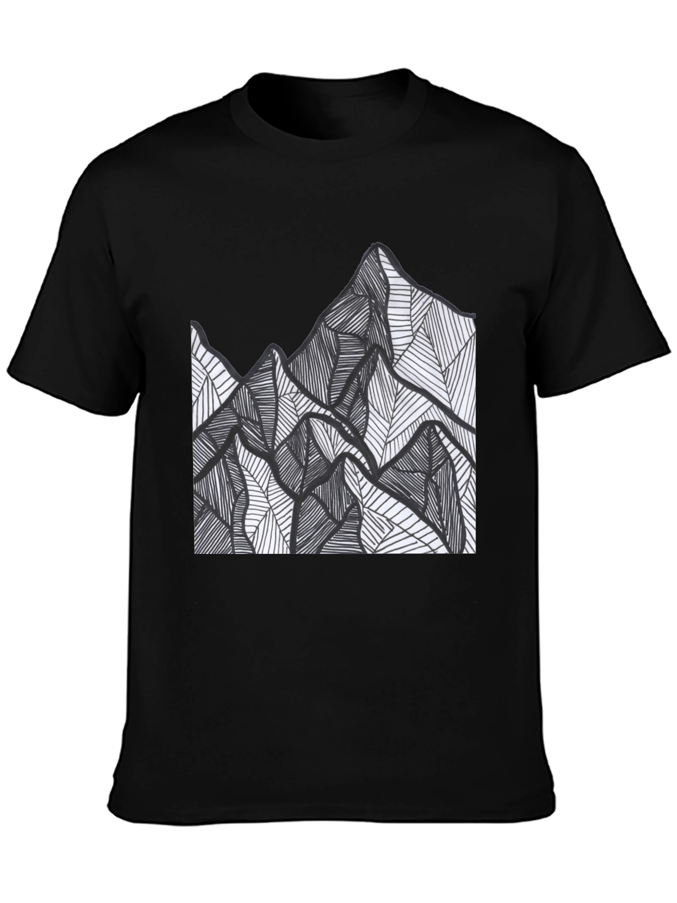 Mountain Graphic Tee - Mens Black Short Sleeve