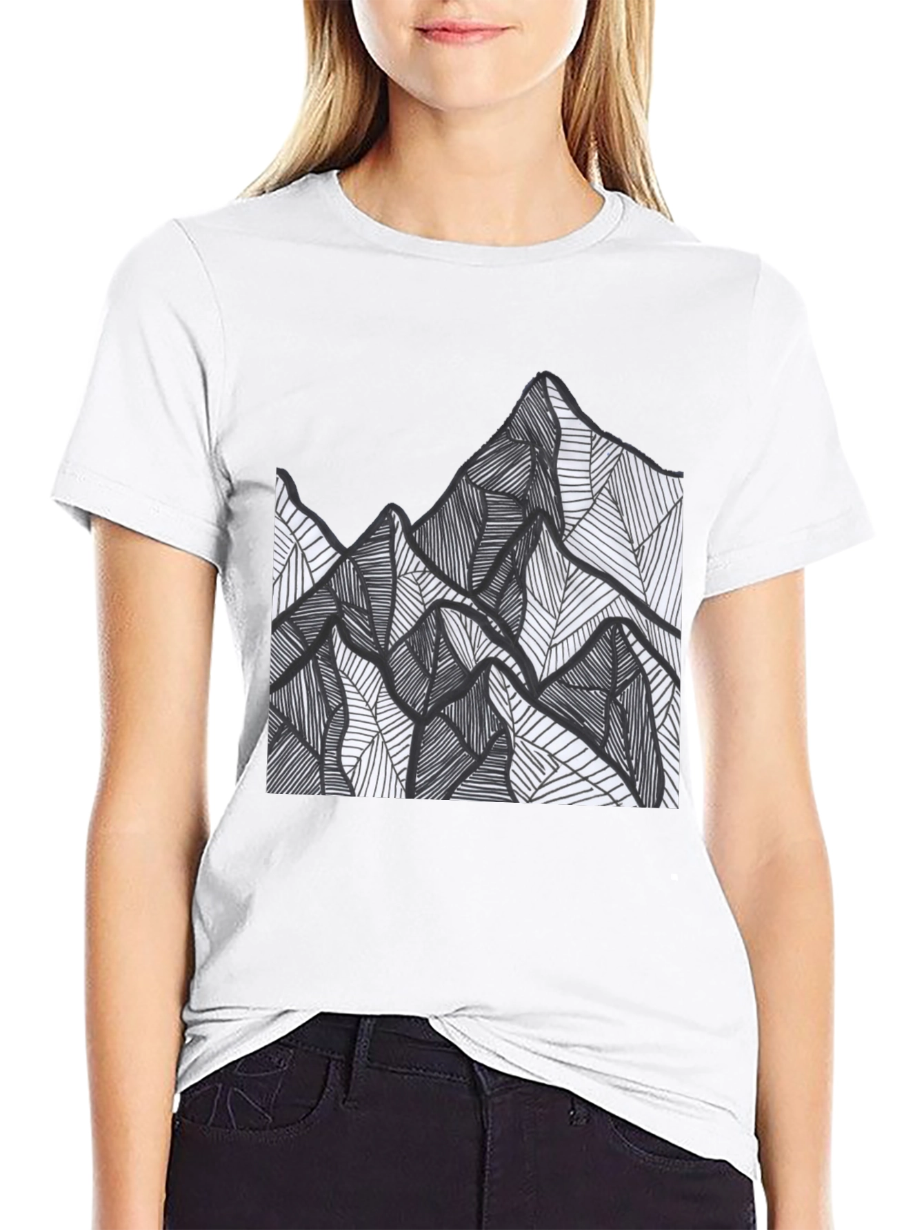 Mountain Graphic Tee - Mens Black Short Sleeve