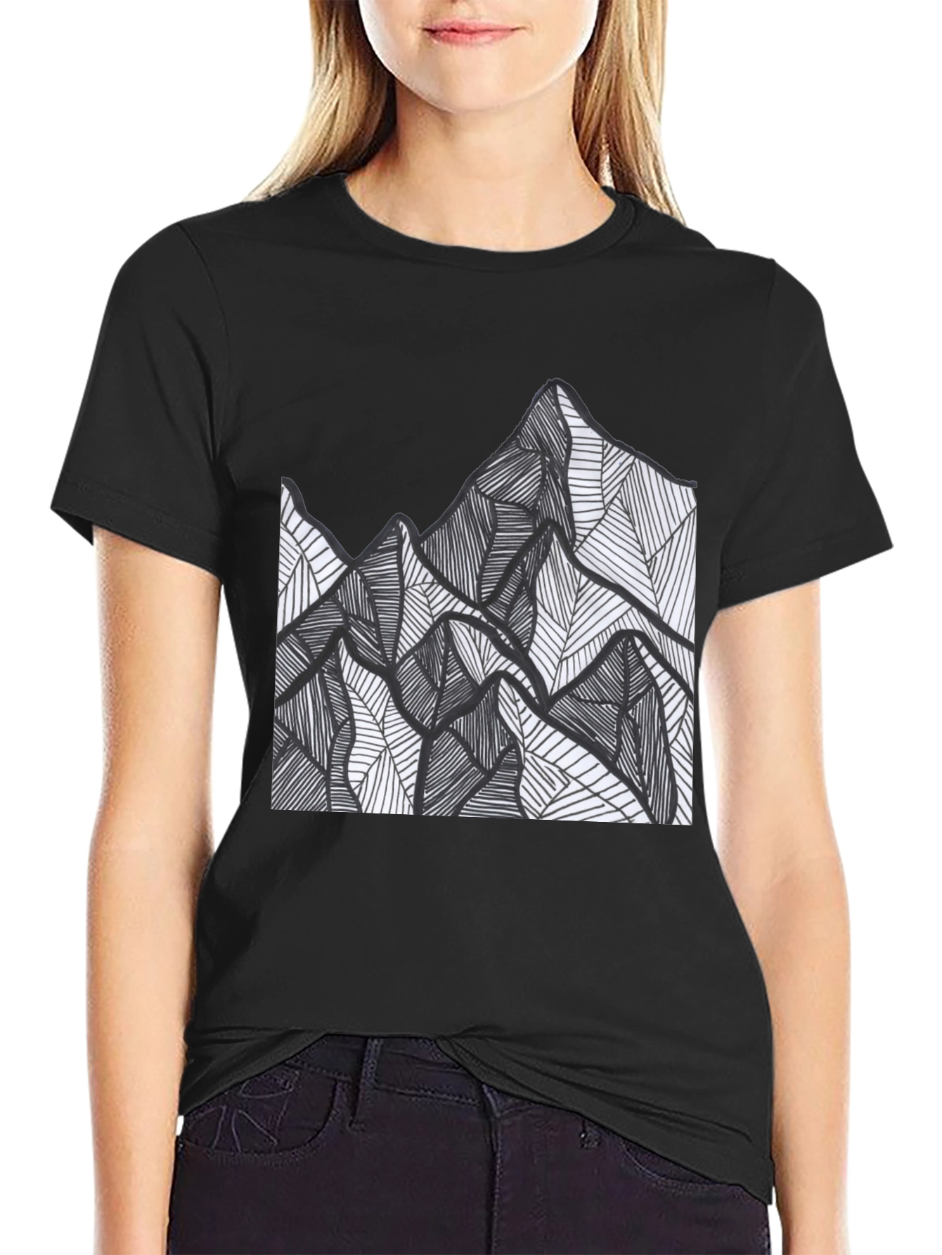 Mountain Graphic Tee - Mens Black Short Sleeve