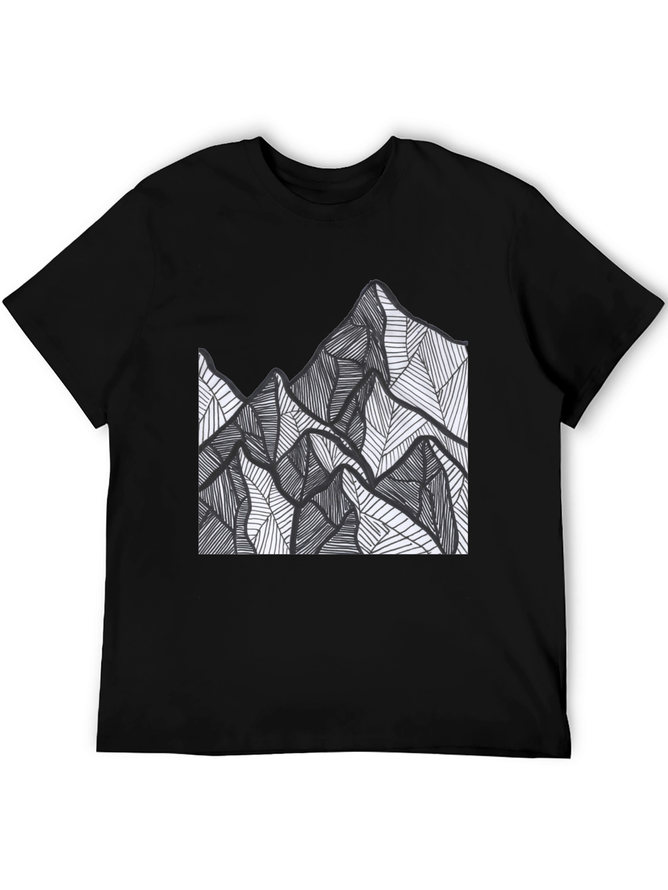 Mountain Graphic Tee - Mens Black Short Sleeve