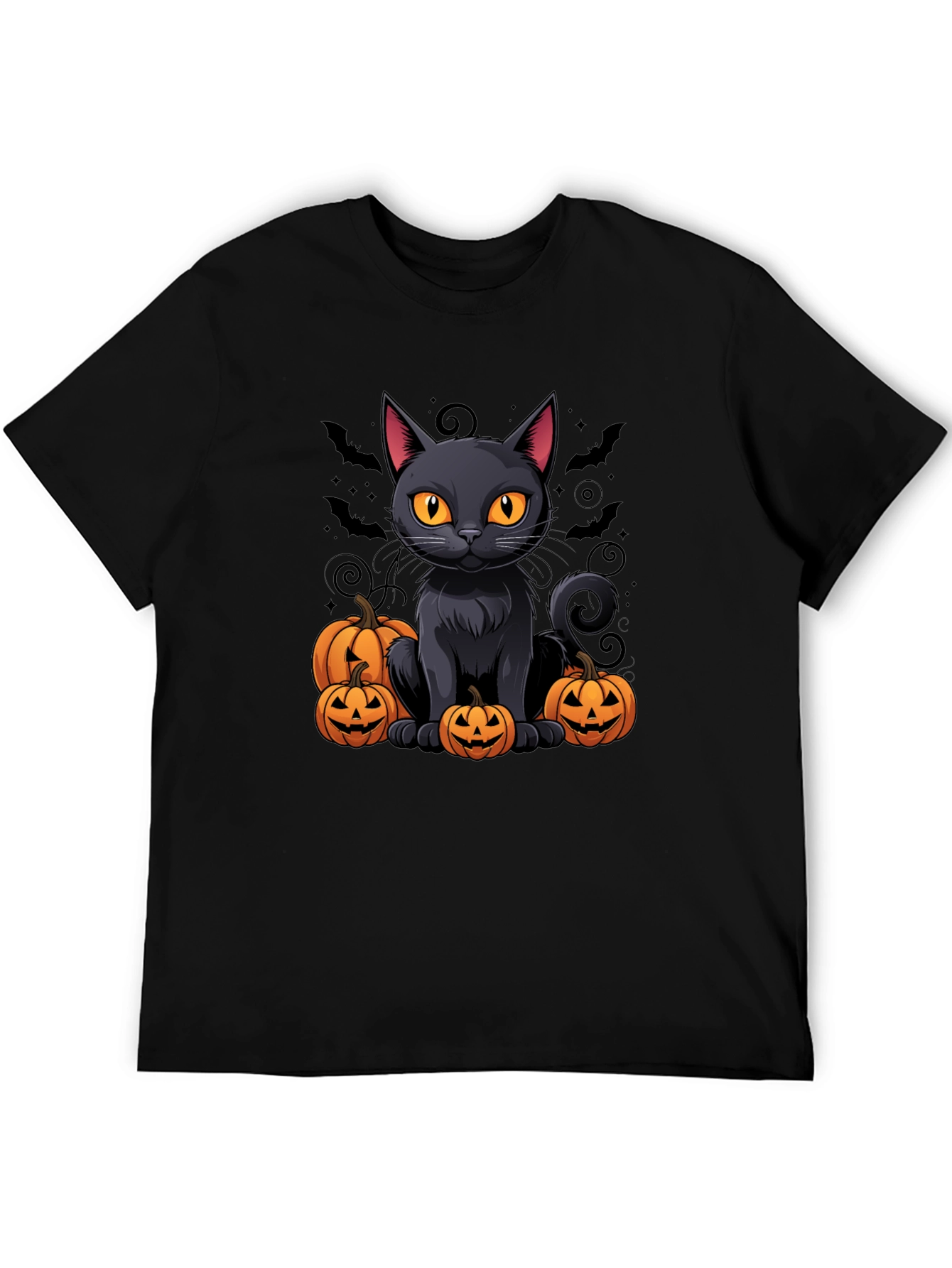Halloween Cat & Pumpkin T-Shirt