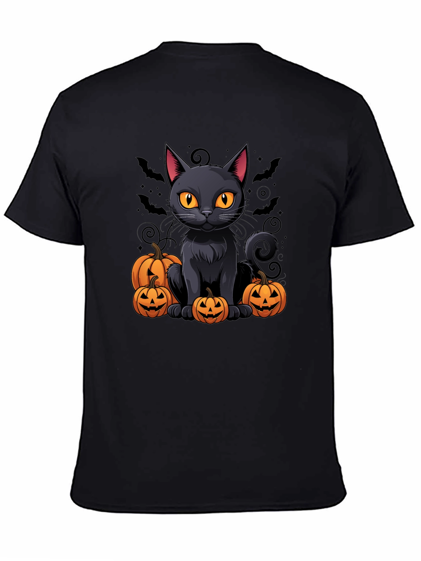 Halloween Cat & Pumpkin T-Shirt