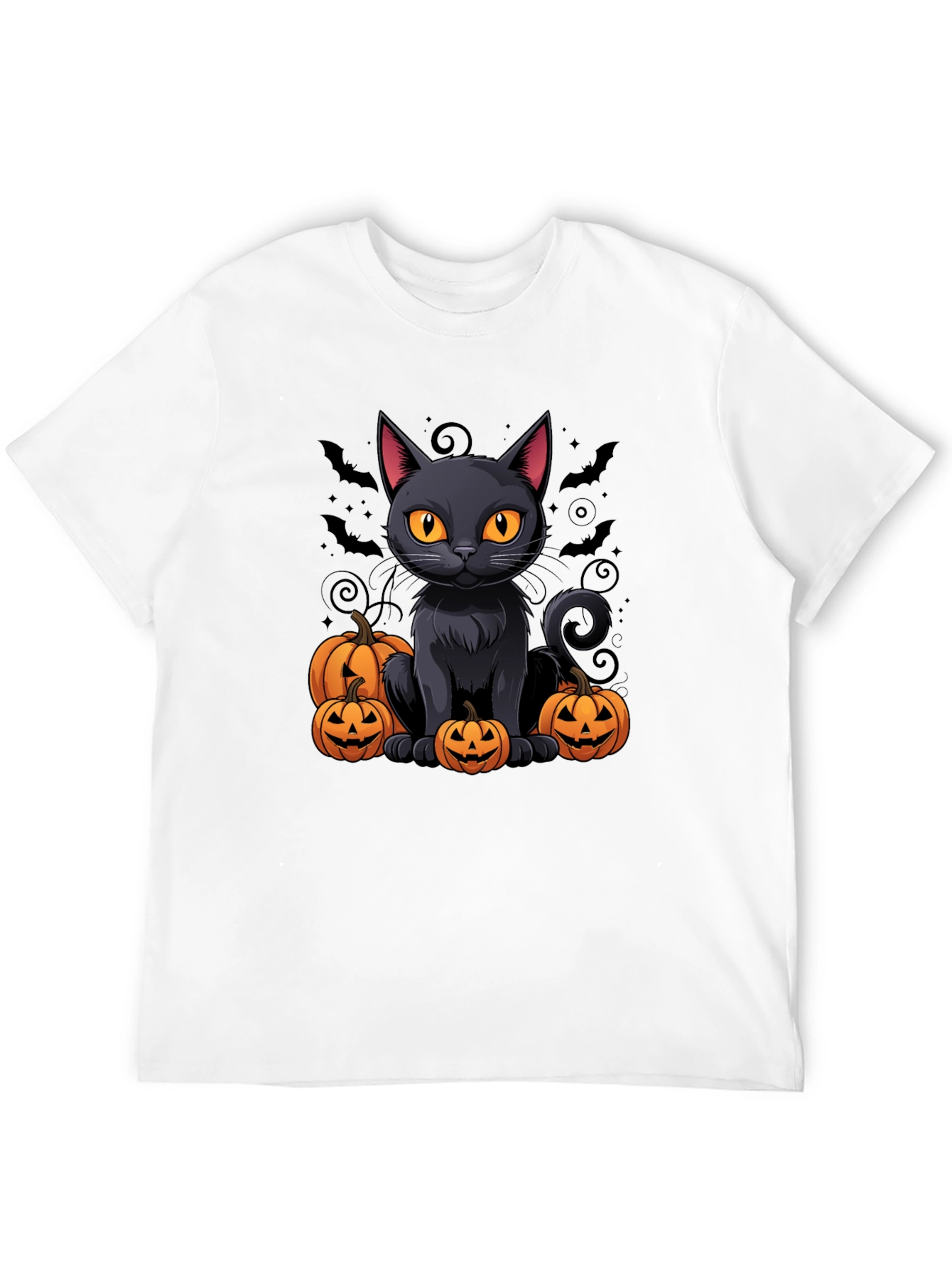 Halloween Cat & Pumpkin T-Shirt