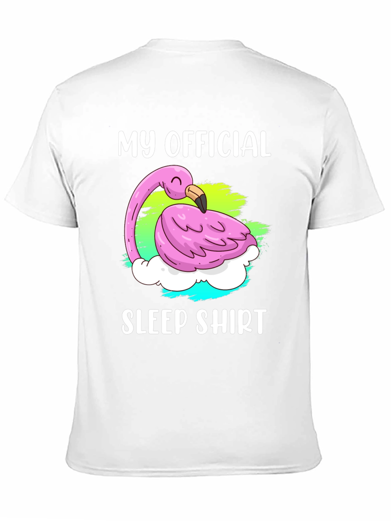 Official Flamingo Sleep Shirt - Black Cotton Tee