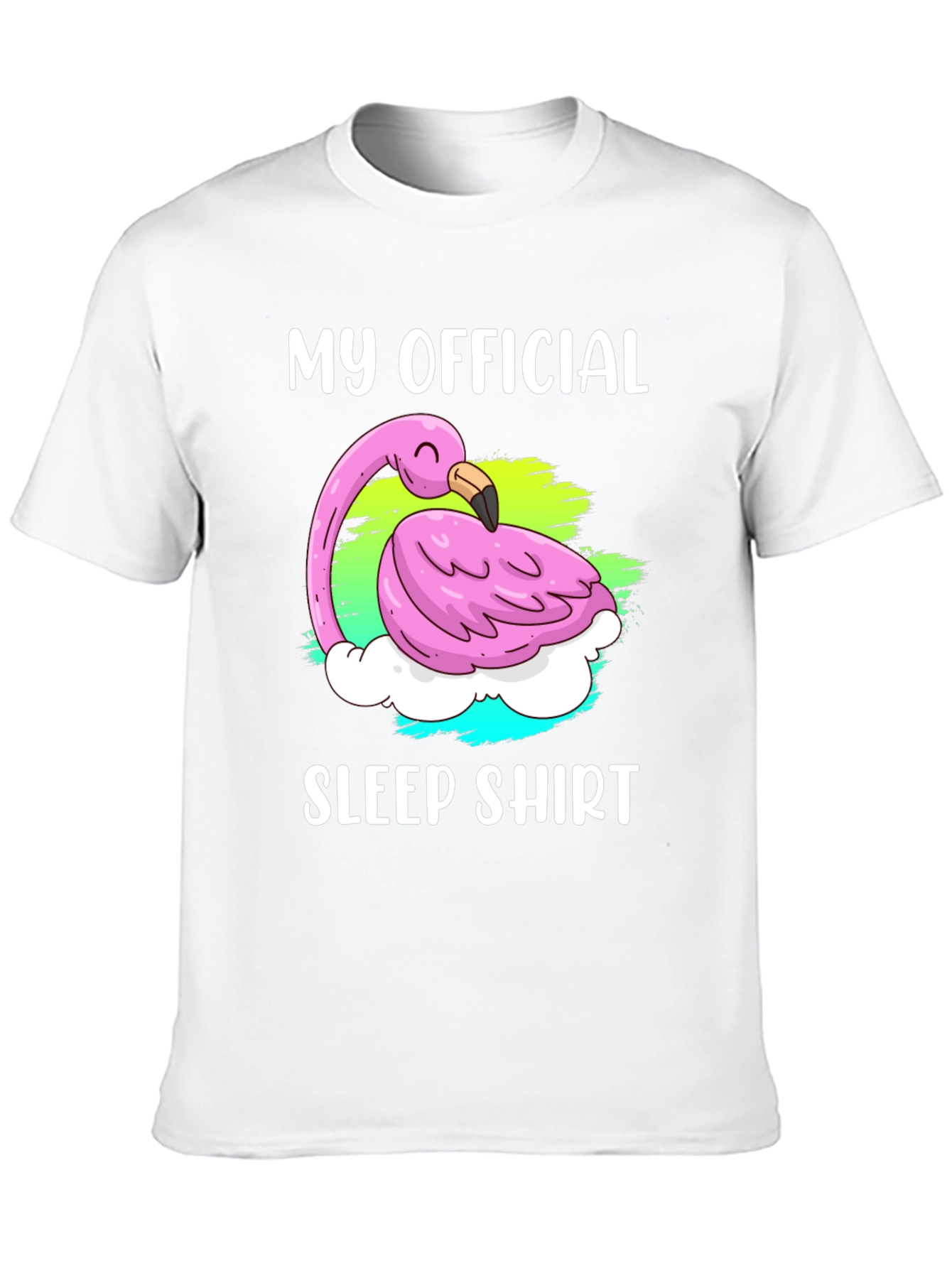 Official Flamingo Sleep Shirt - Black Cotton Tee