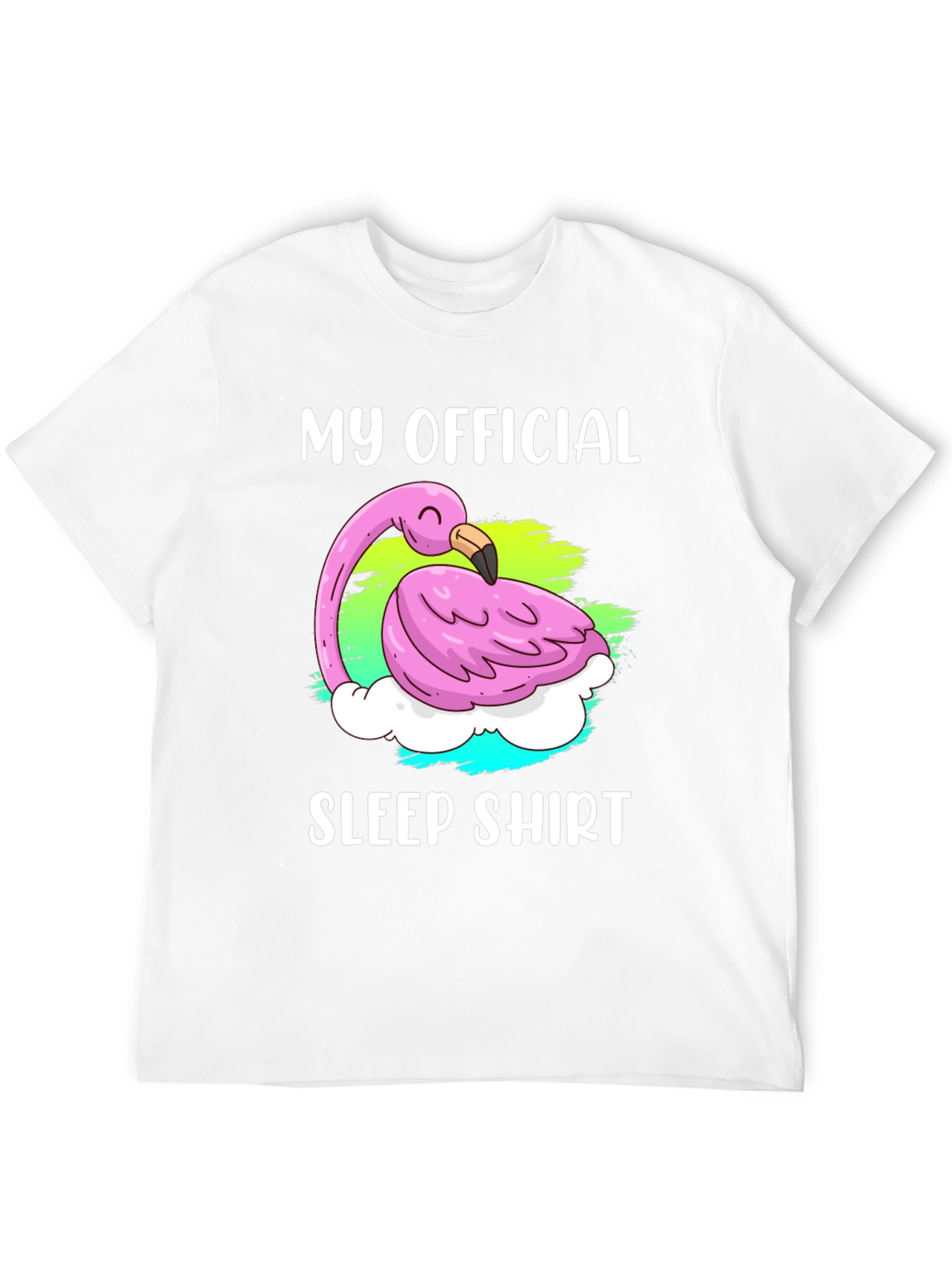 Official Flamingo Sleep Shirt - Black Cotton Tee