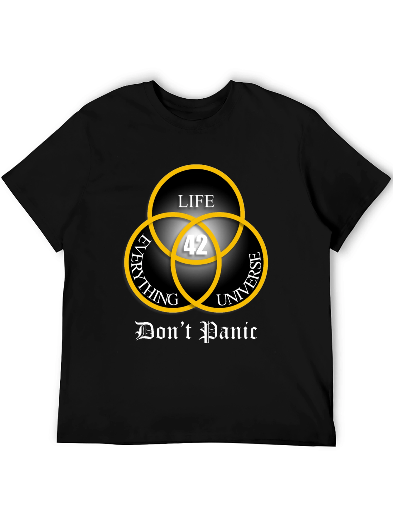 Dont Panic T-Shirt: Life Universe Everything & 42