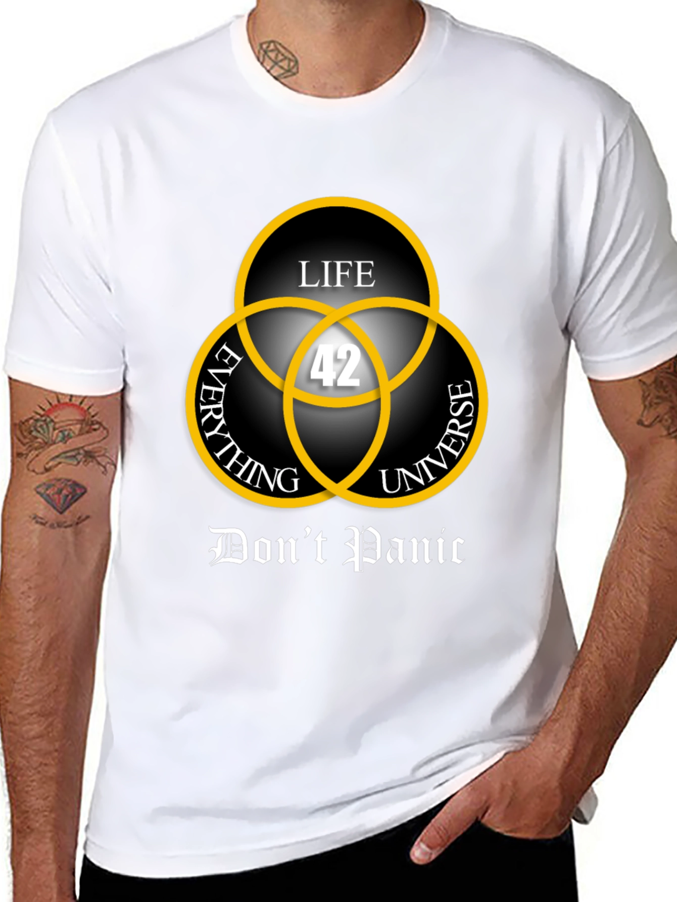 Dont Panic T-Shirt: Life Universe Everything & 42