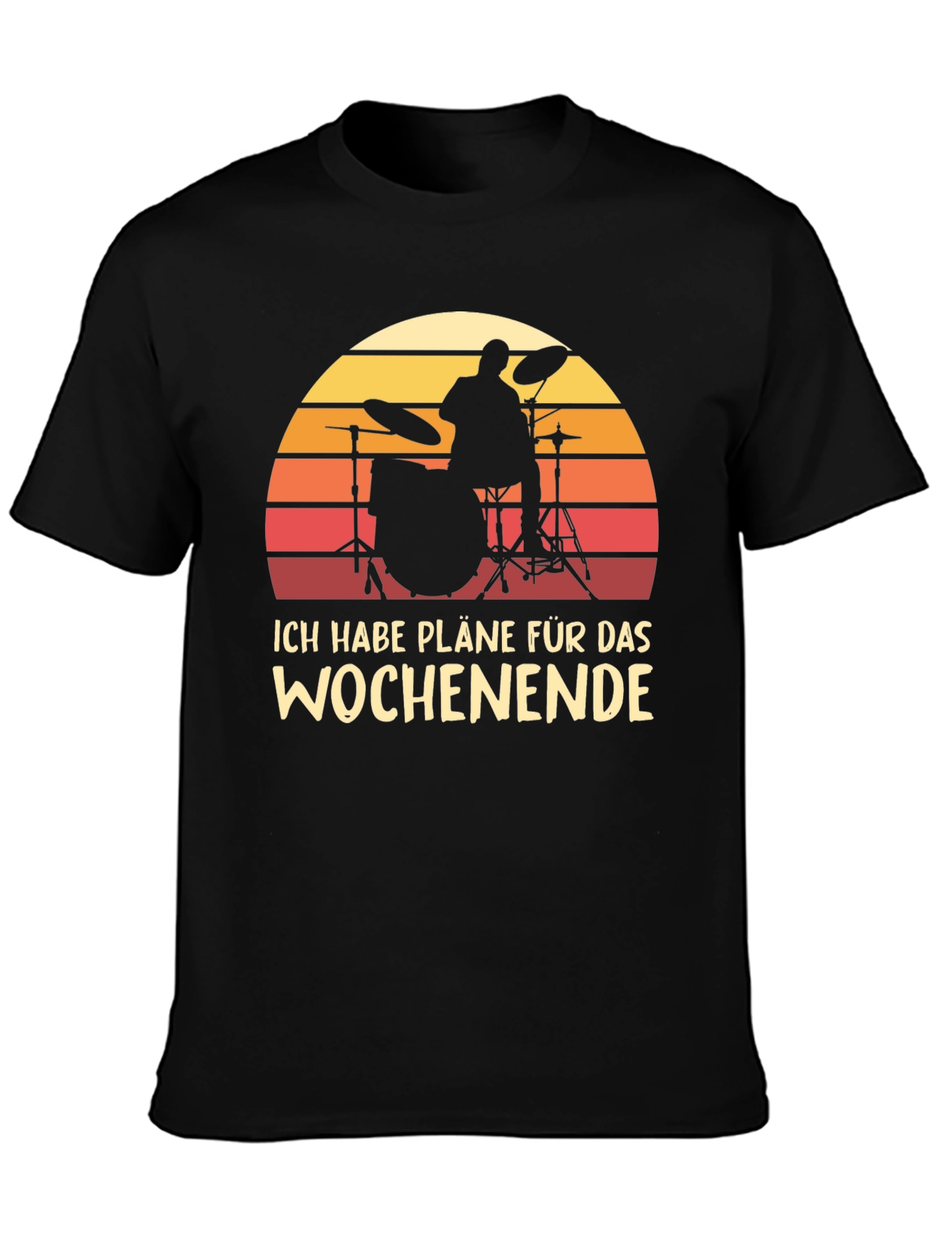Drummer Weekend Plans T-Shirt - Black