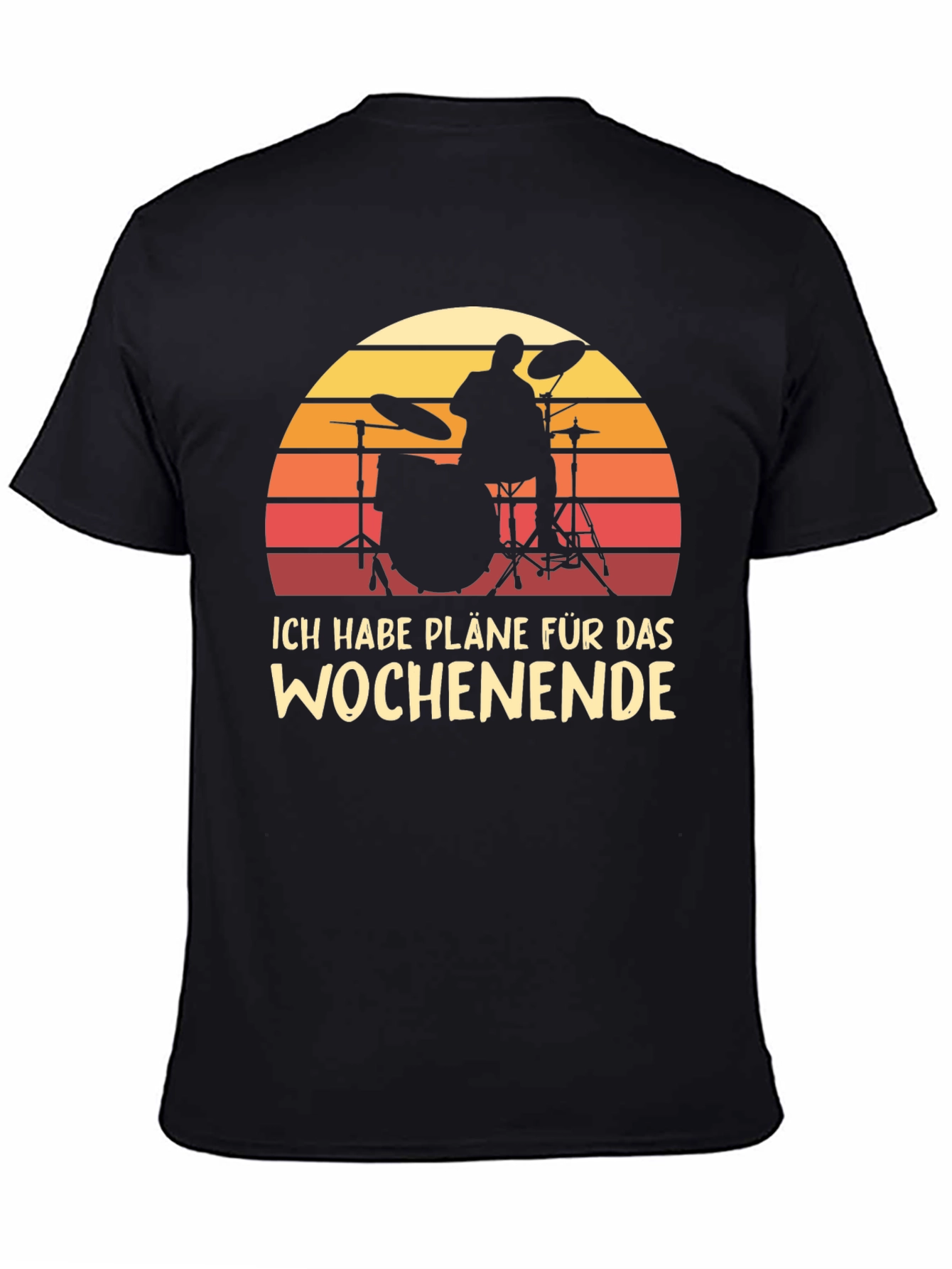 Drummer Weekend Plans T-Shirt - Black