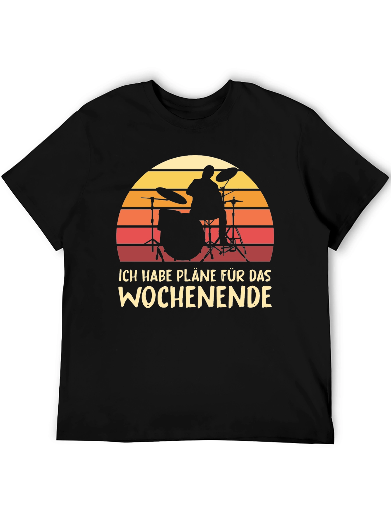 Drummer Weekend Plans T-Shirt - Black