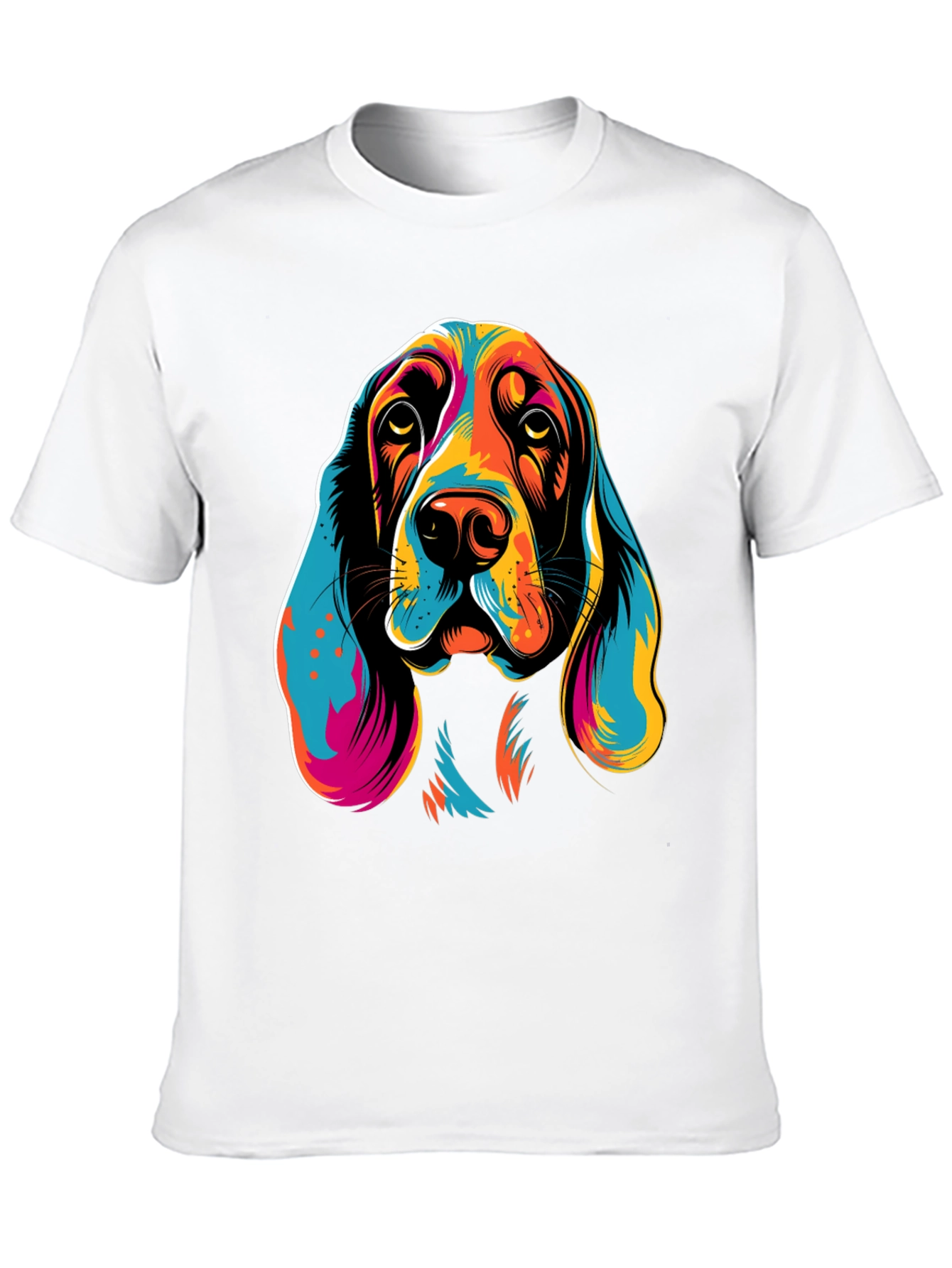 Vibrant Dog Graphic T-Shirt