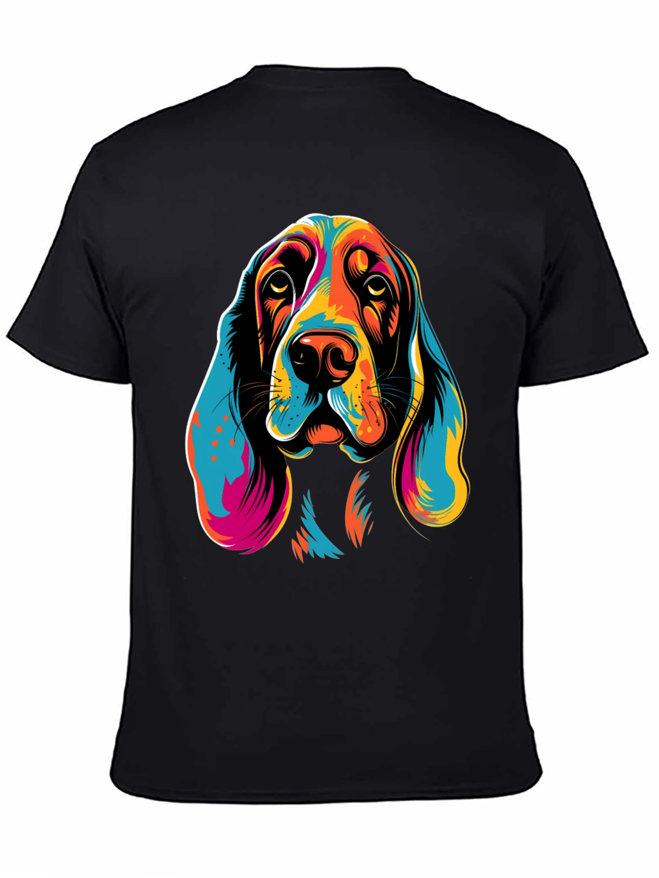 Vibrant Dog Graphic T-Shirt