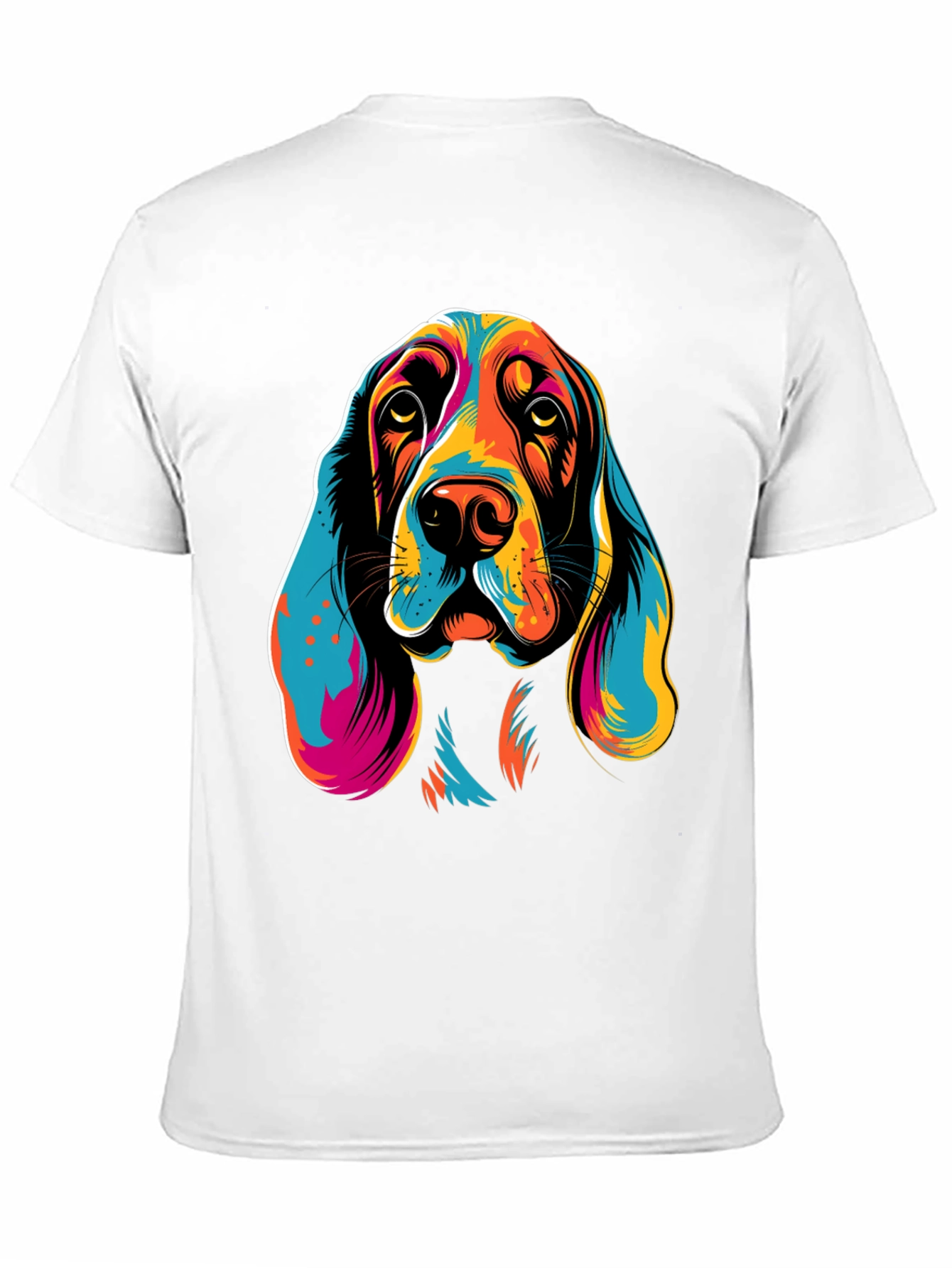 Vibrant Dog Graphic T-Shirt