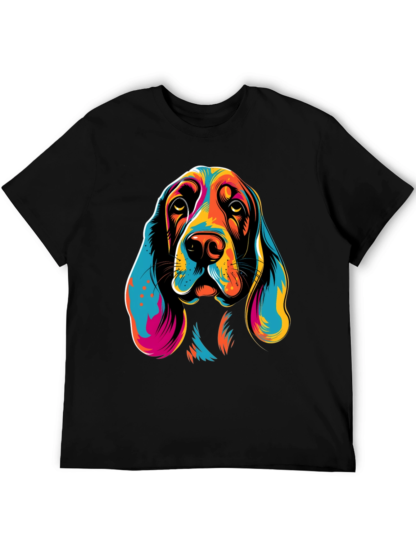 Vibrant Dog Graphic T-Shirt