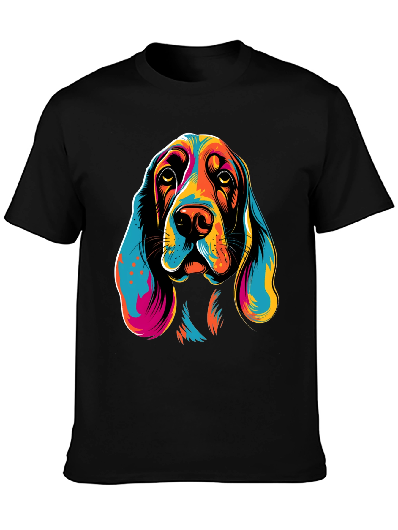 Vibrant Dog Graphic T-Shirt