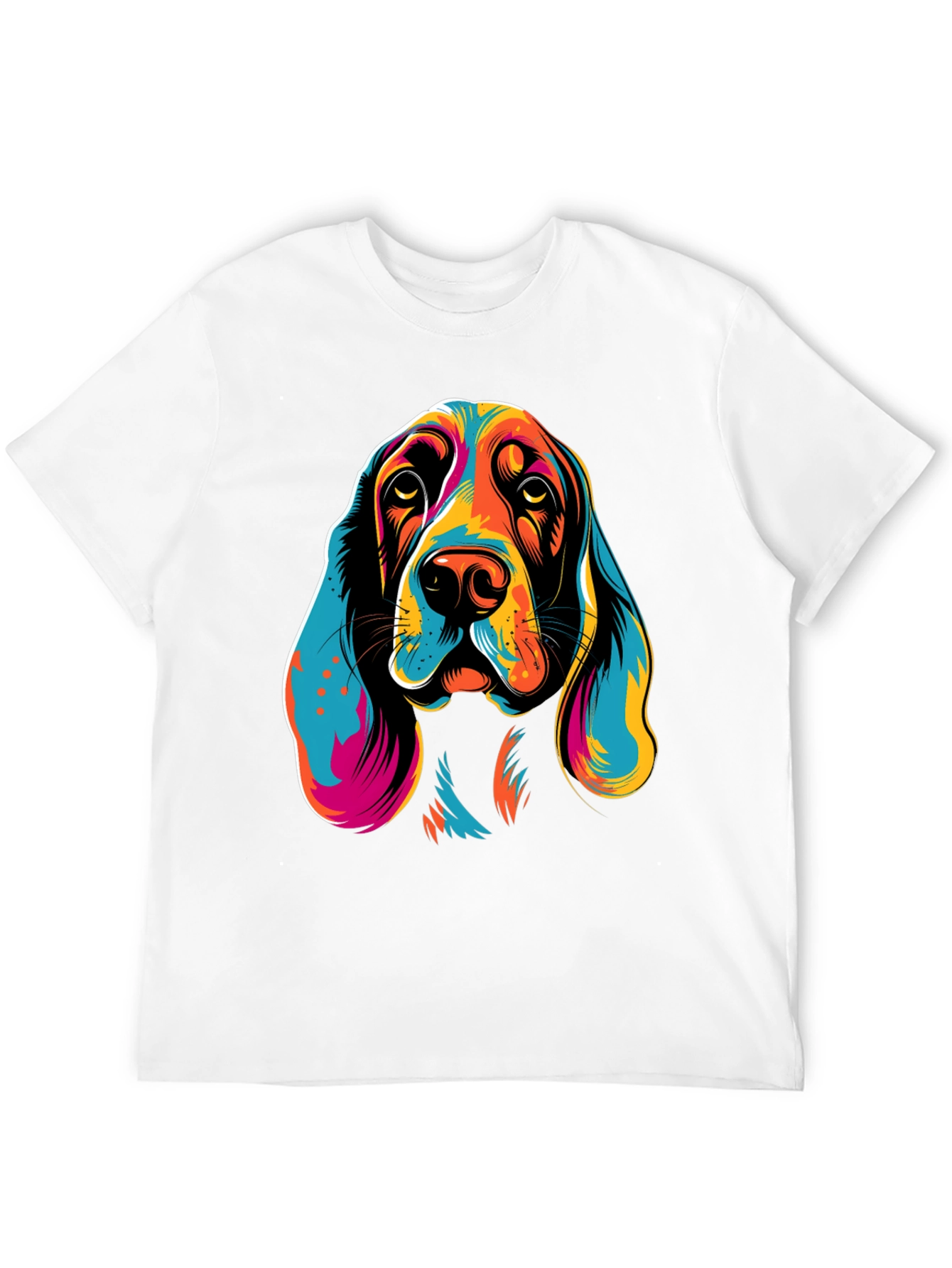 Vibrant Dog Graphic T-Shirt