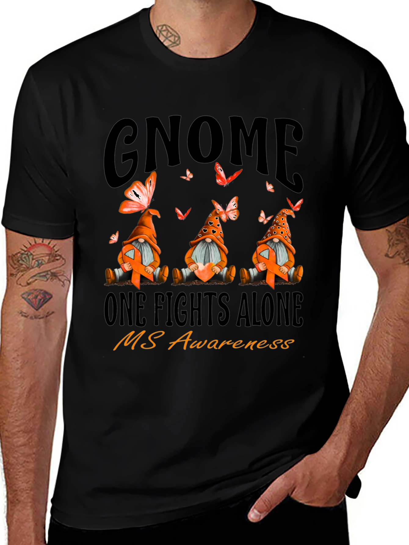 MS Awareness Gnome T-Shirt - One Fights Alone