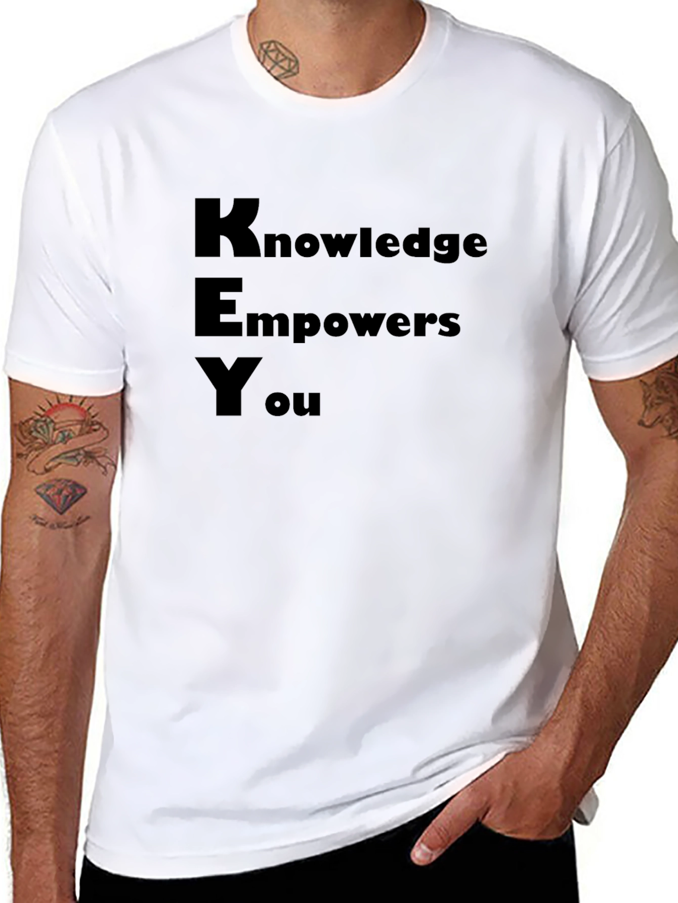 Knowledge Empowers You Black Graphic T-Shirt