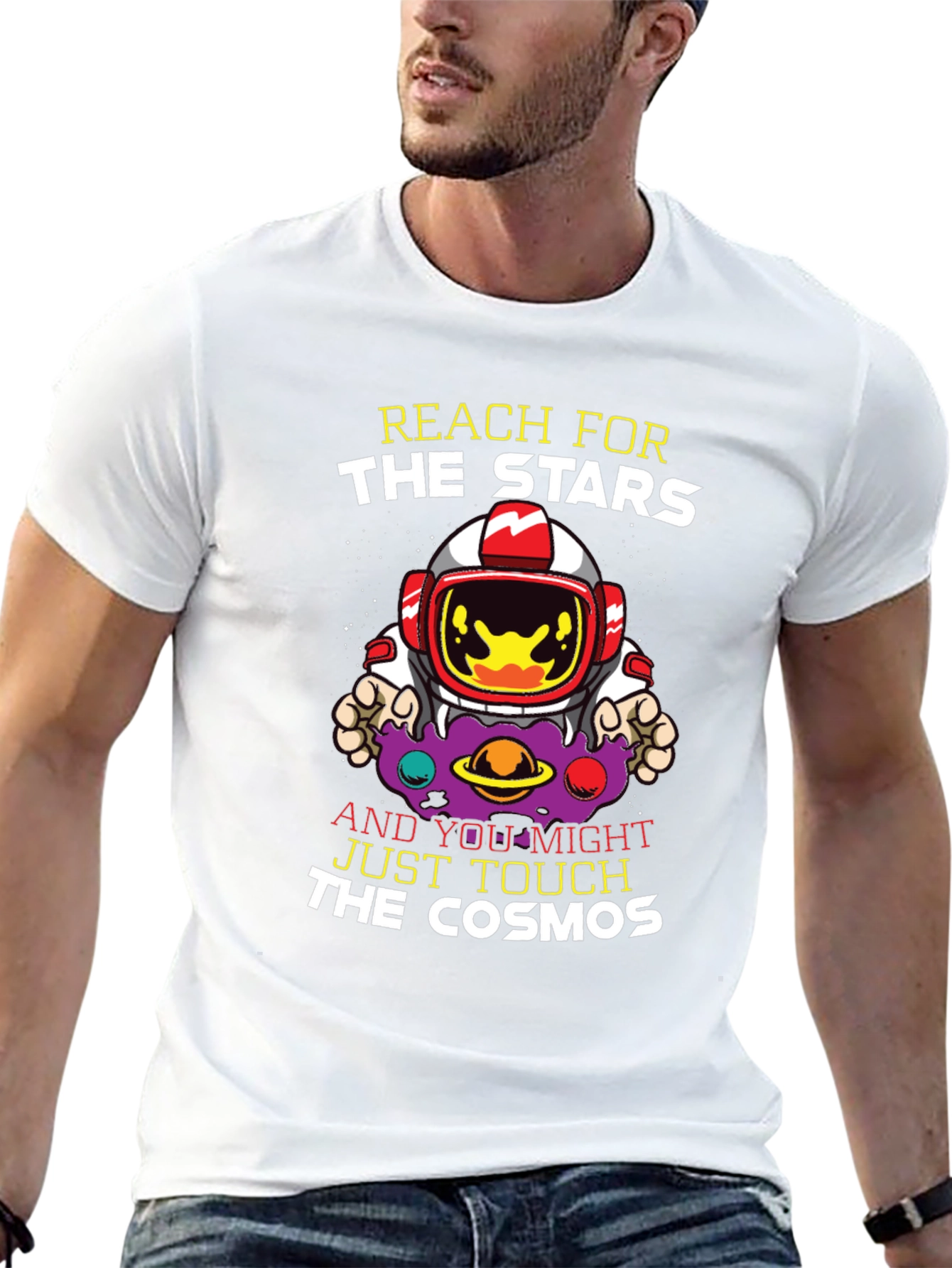 Reach for the Stars Astronaut Graphic T-Shirt