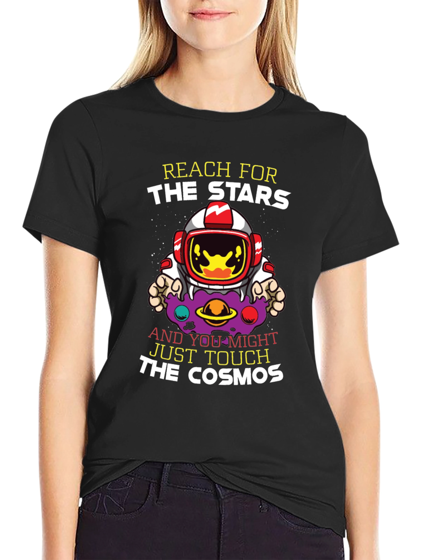 Reach for the Stars Astronaut Graphic T-Shirt