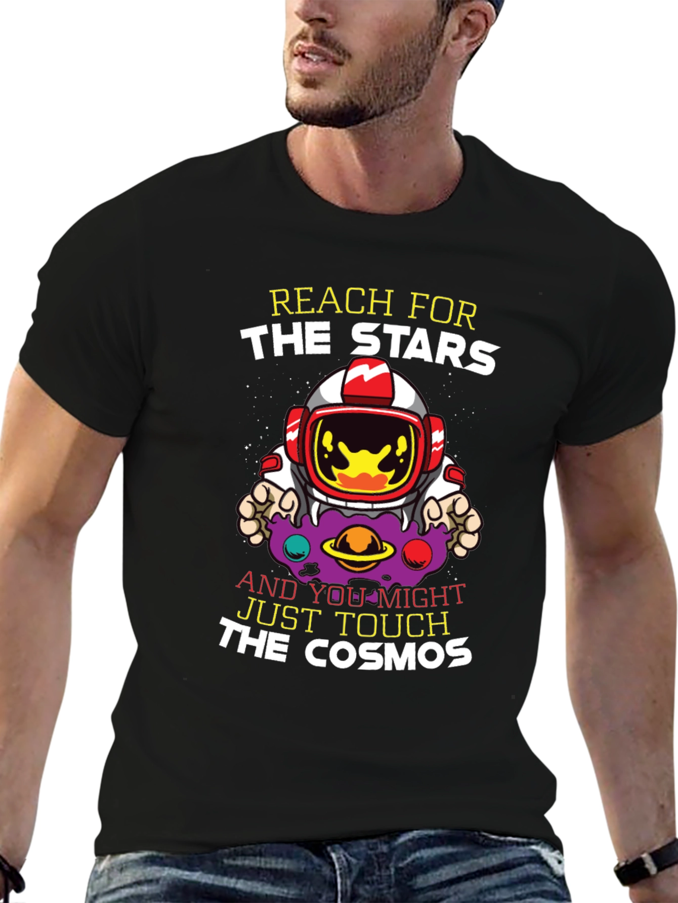 Reach for the Stars Astronaut Graphic T-Shirt