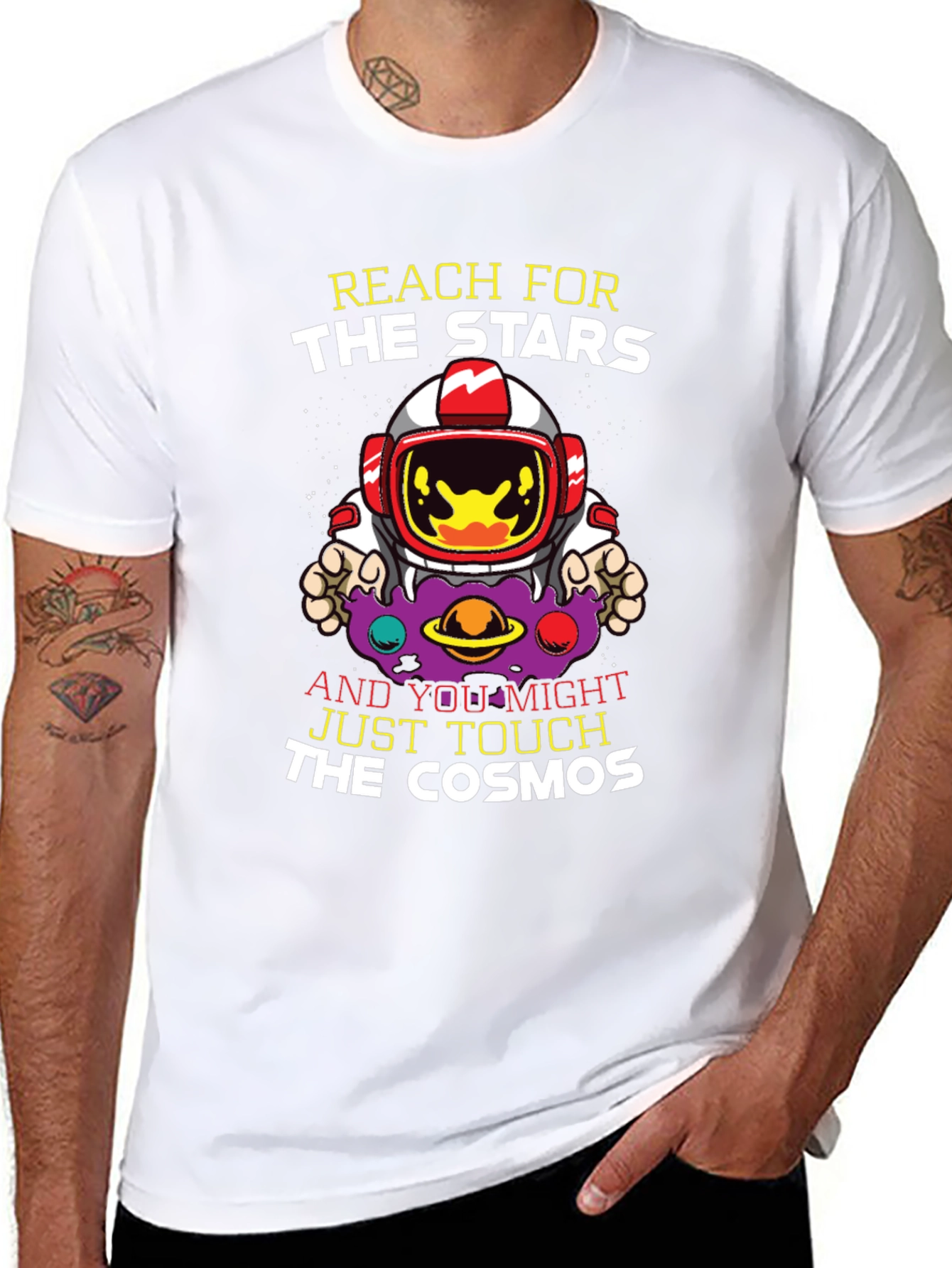 Reach for the Stars Astronaut Graphic T-Shirt