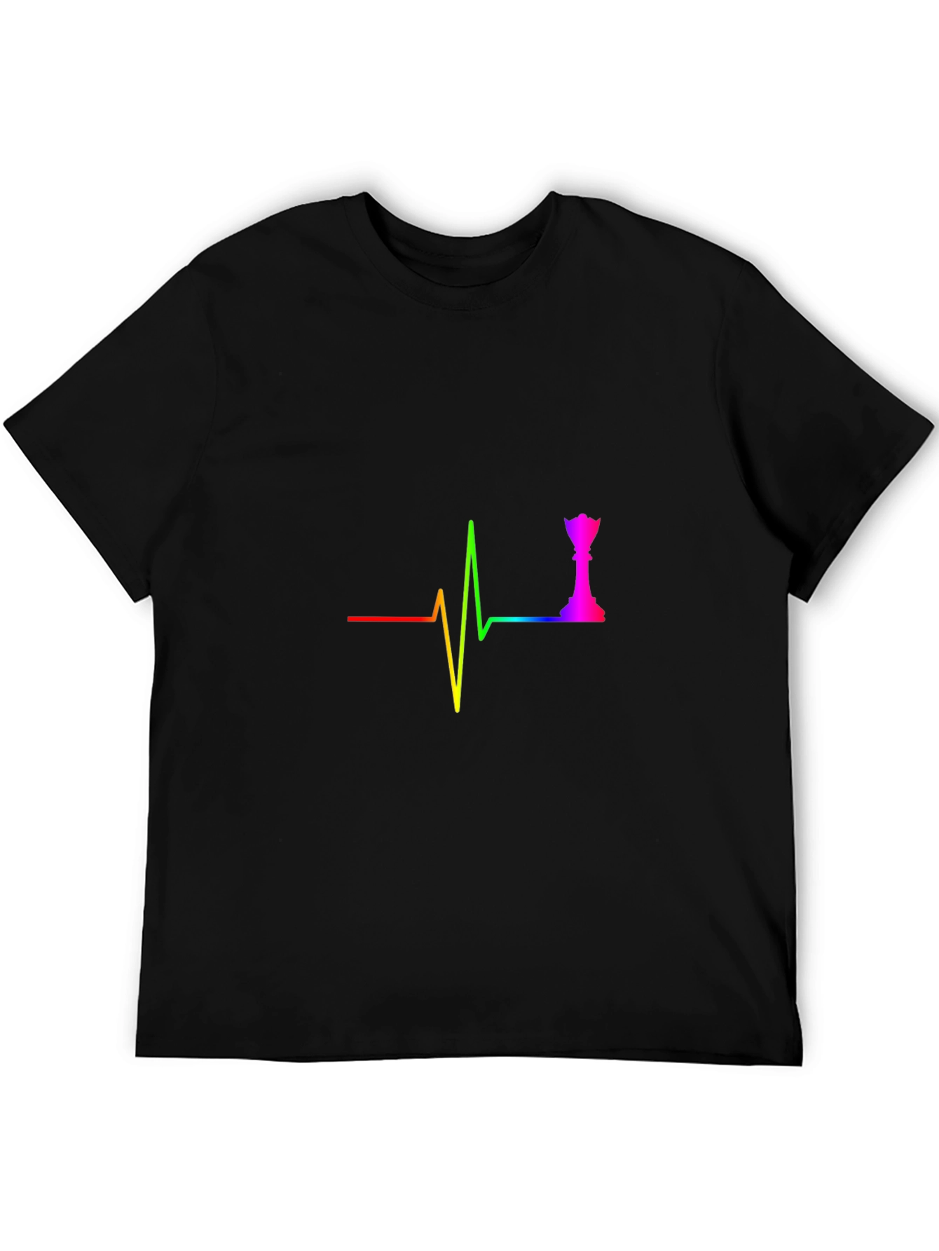 Rainbow Chess Queen Heartbeat T-Shirt