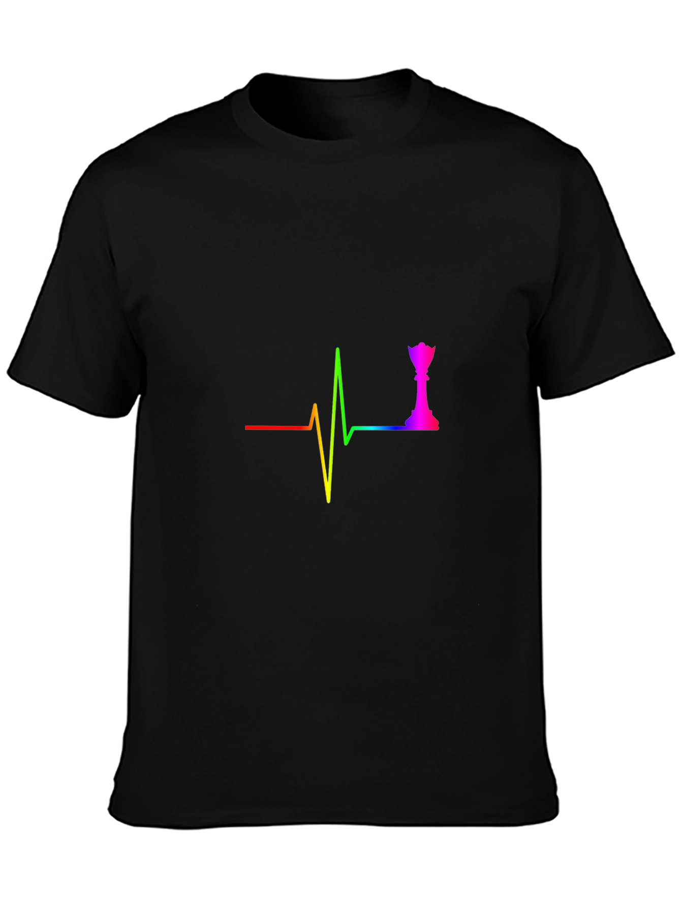 Rainbow Chess Queen Heartbeat T-Shirt
