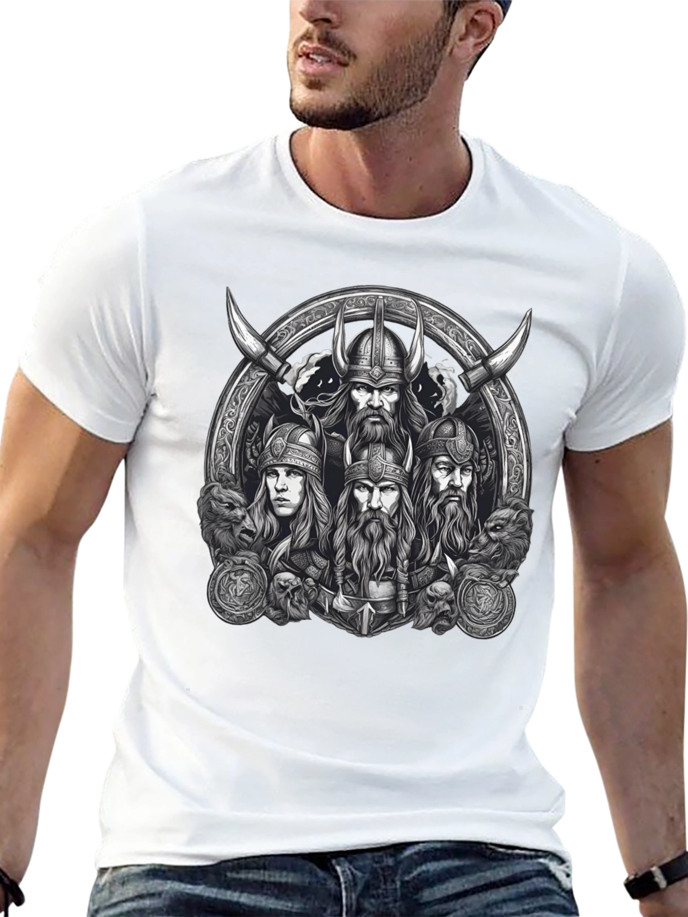 Viking Warrior T-Shirt - Norse Mythology Tee