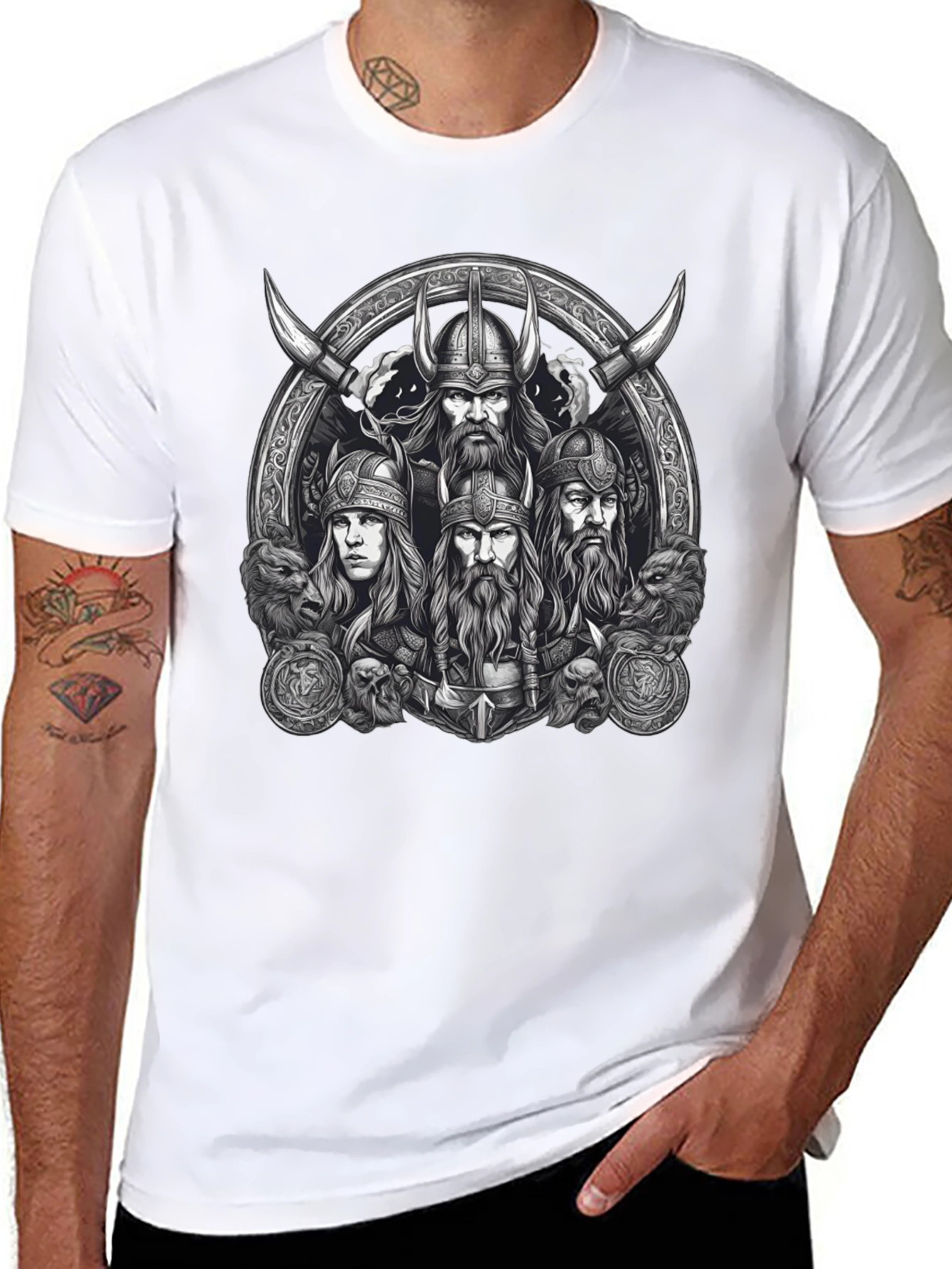 Viking Warrior T-Shirt - Norse Mythology Tee