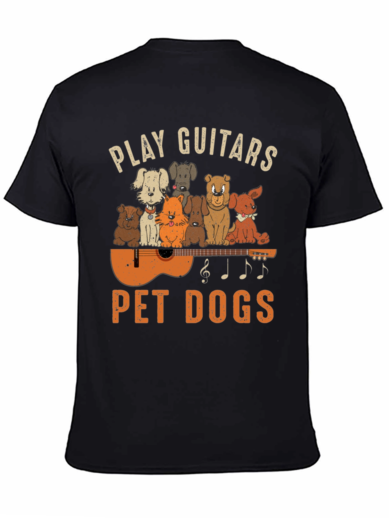 Play Guitars Pet Dogs Graphic T-Shirt