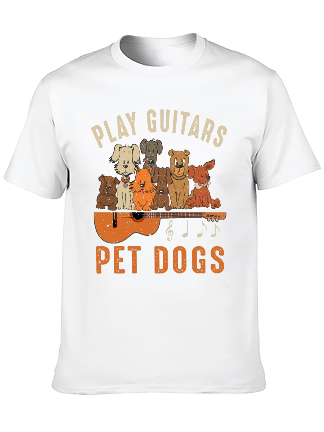 Play Guitars Pet Dogs Graphic T-Shirt